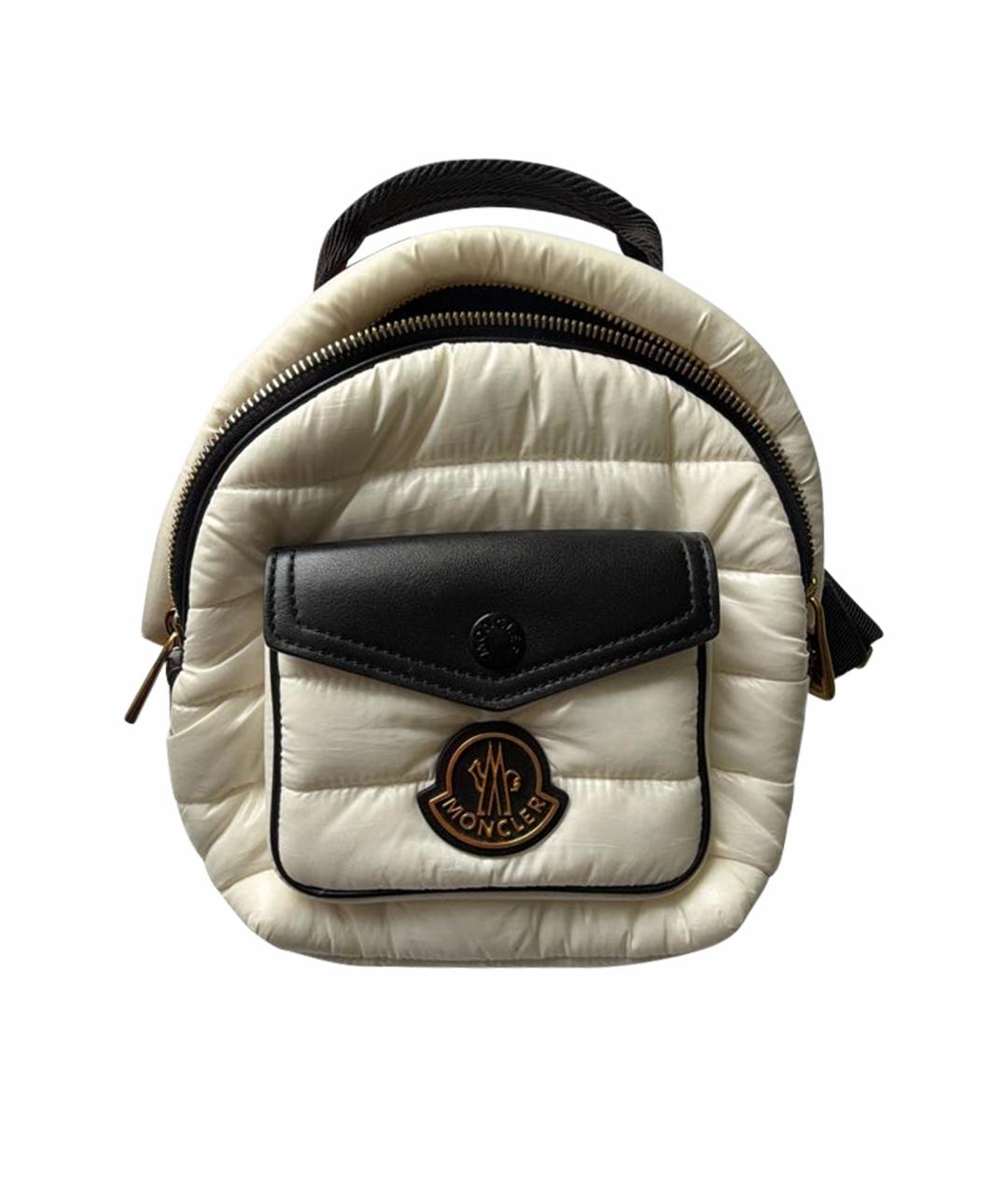 MONCLER Белый тканевый рюкзак, фото 1