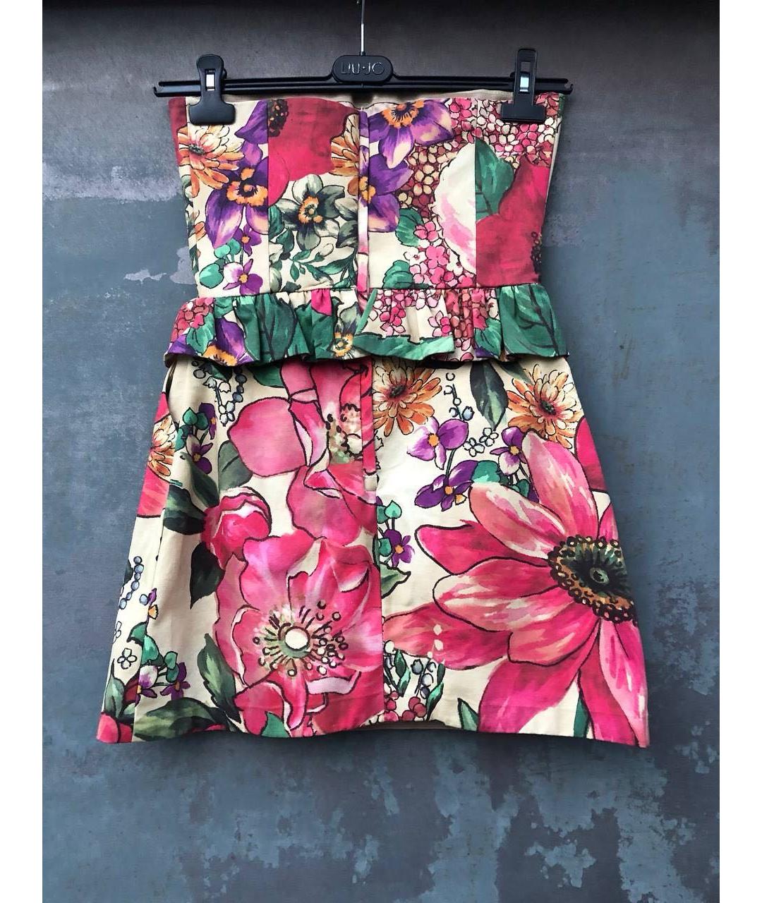 RED VALENTINO Мульти хлопковое коктейльное платье, фото 2