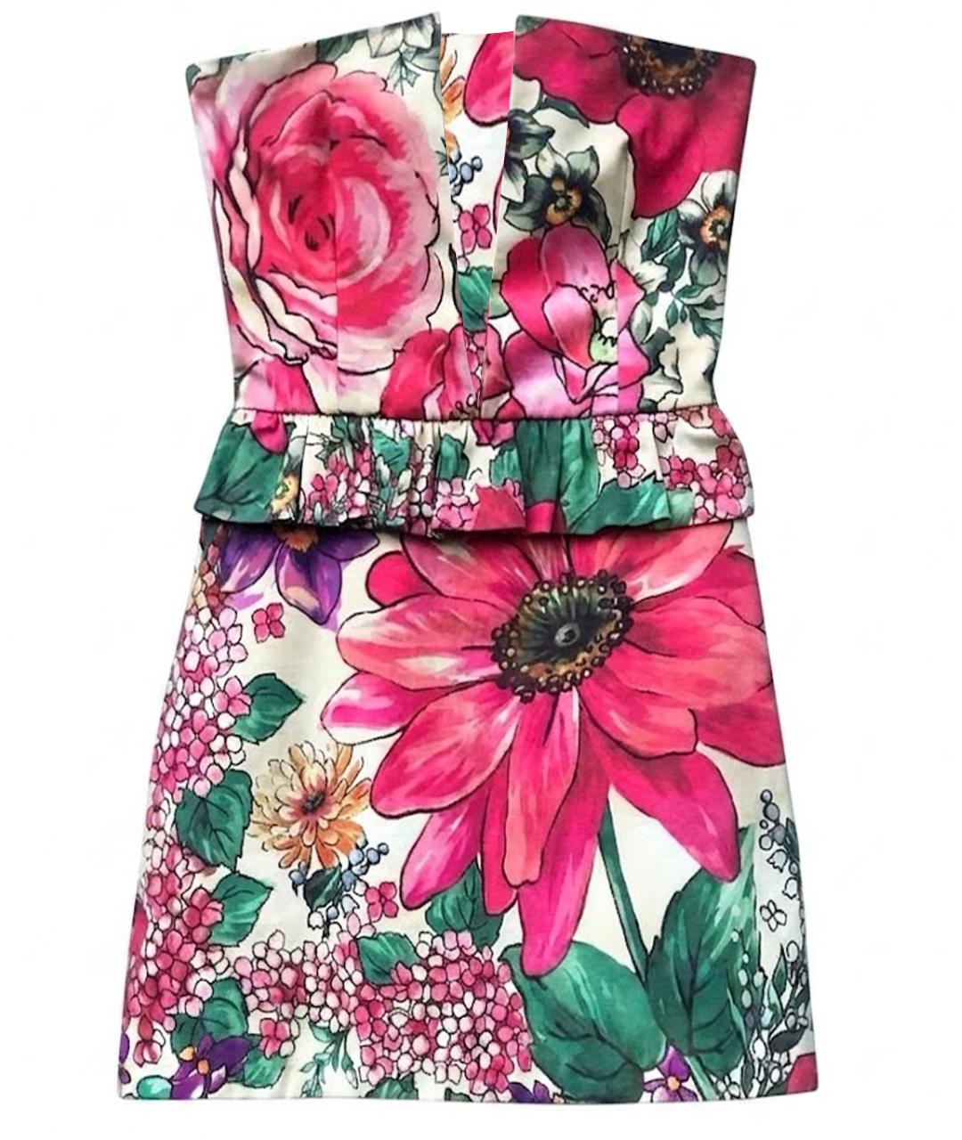 RED VALENTINO Мульти хлопковое коктейльное платье, фото 1