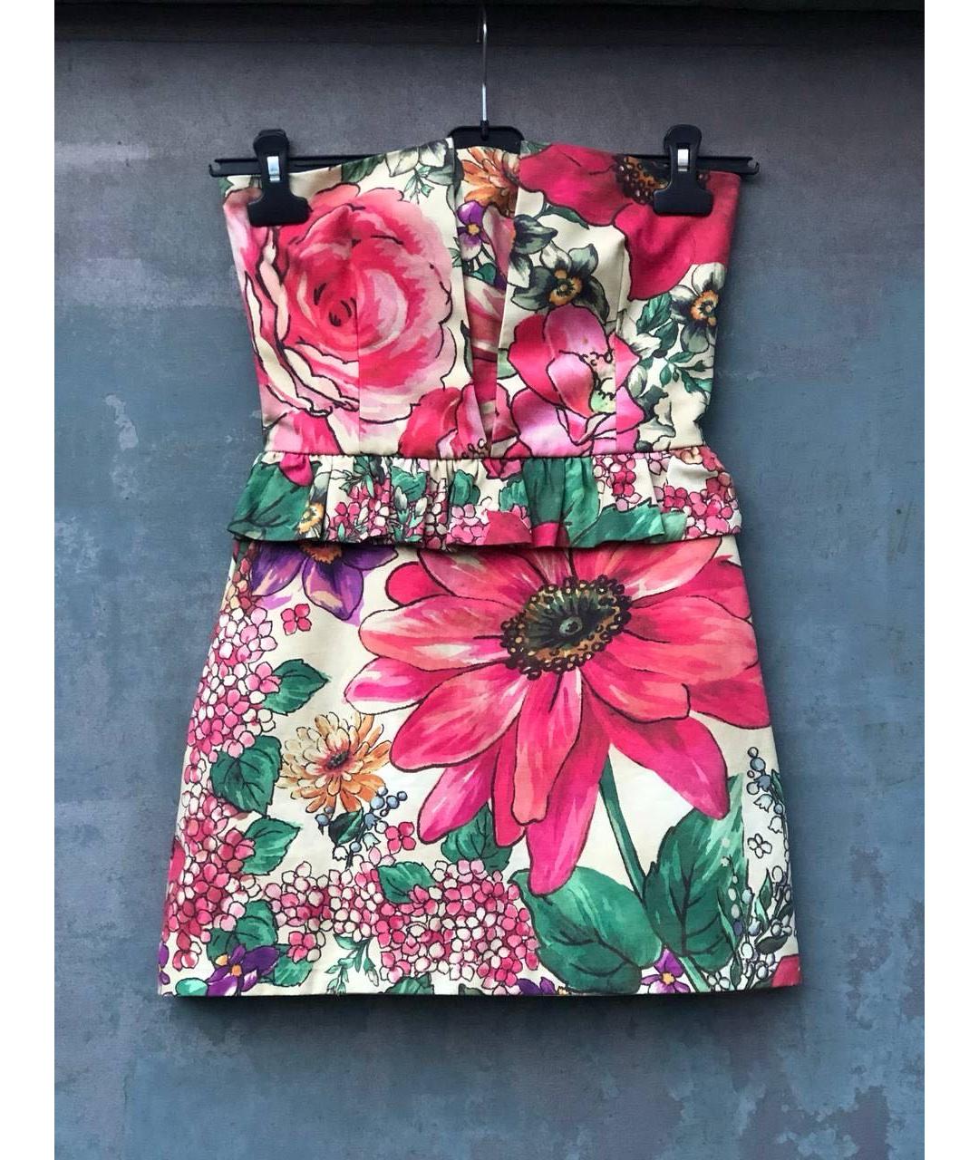 RED VALENTINO Мульти хлопковое коктейльное платье, фото 9
