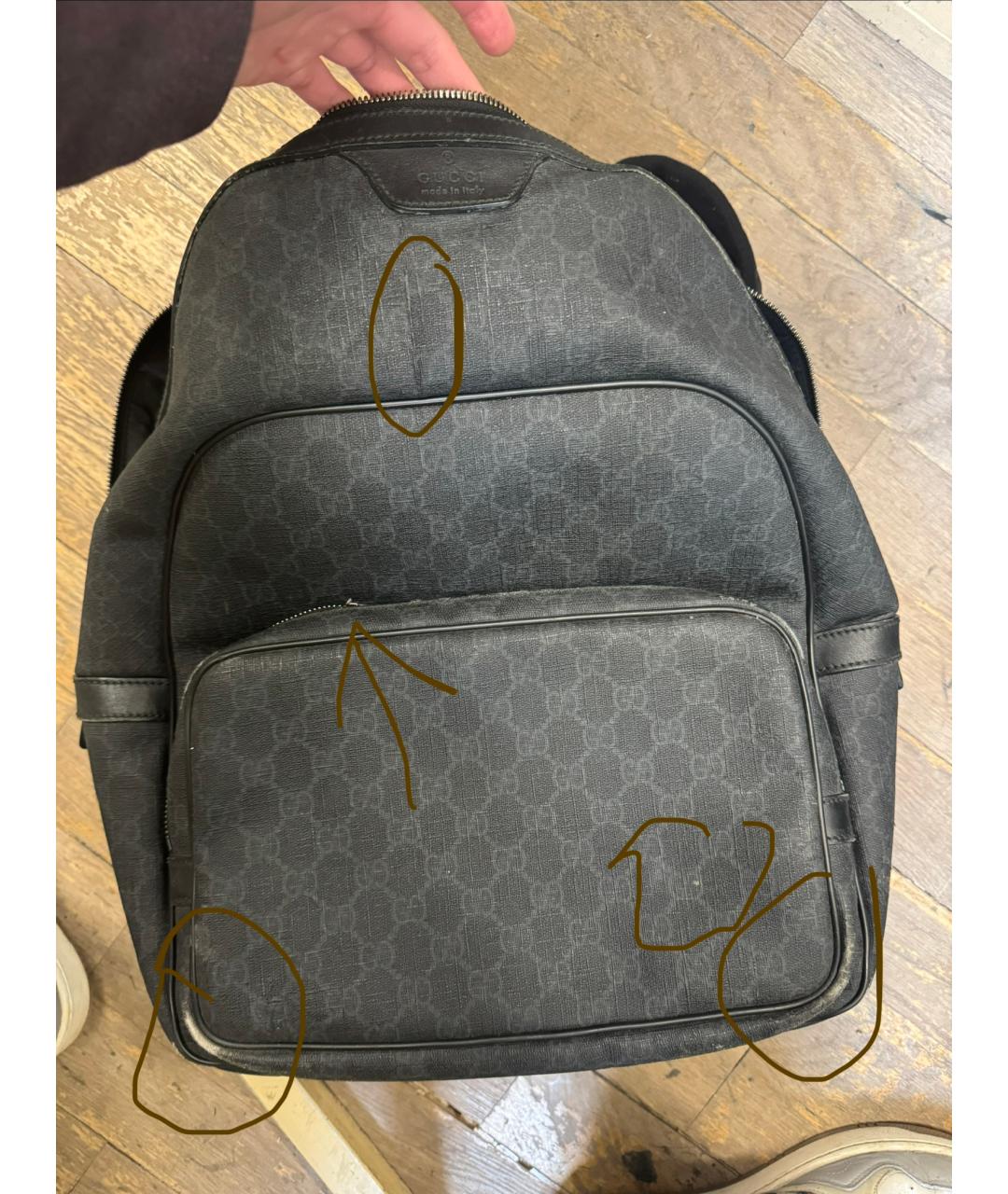 GUCCI Черный рюкзак, фото 8