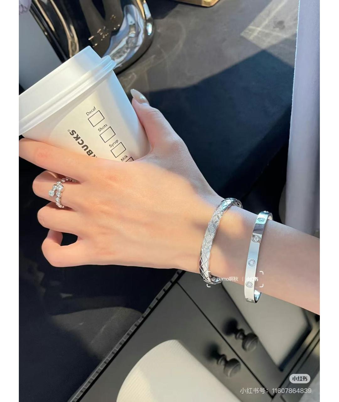 CARTIER Серебряный браслет из белого золота, фото 6