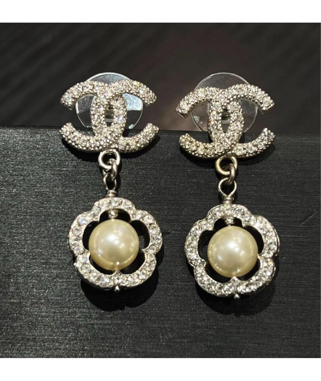 CHANEL Серебряные металлические серьги, фото 6