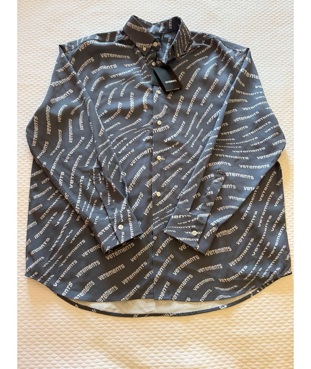 VETEMENTS Серая кэжуал рубашка, фото 4