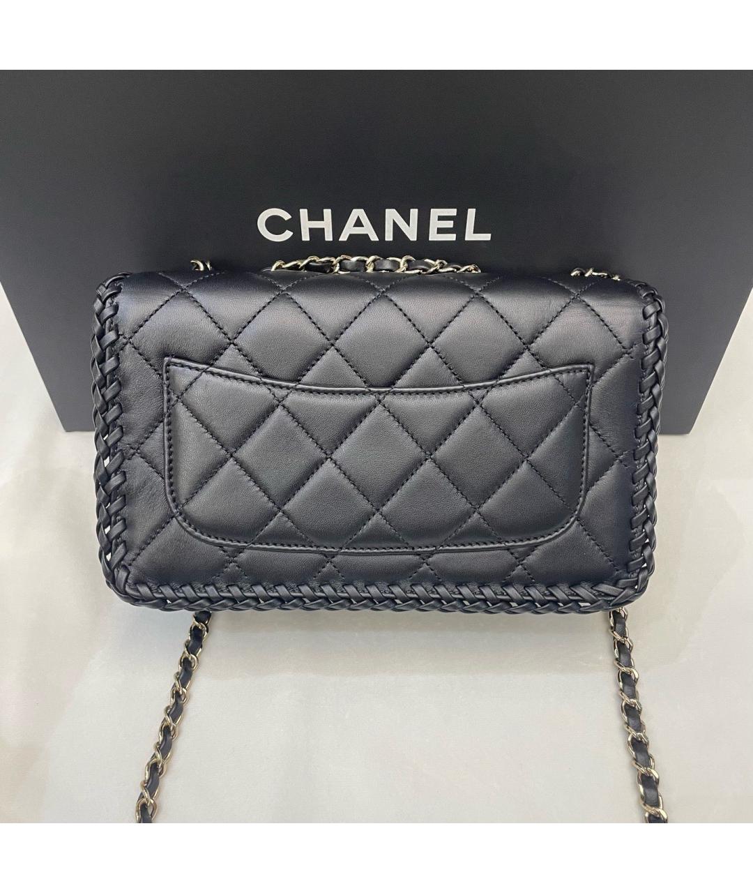 CHANEL Черная кожаная сумка через плечо, фото 2