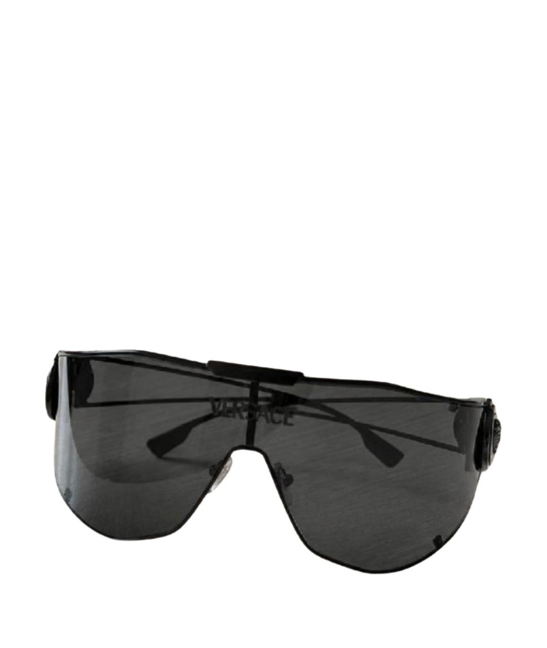 VERSACE Черные пластиковые солнцезащитные очки, фото 1