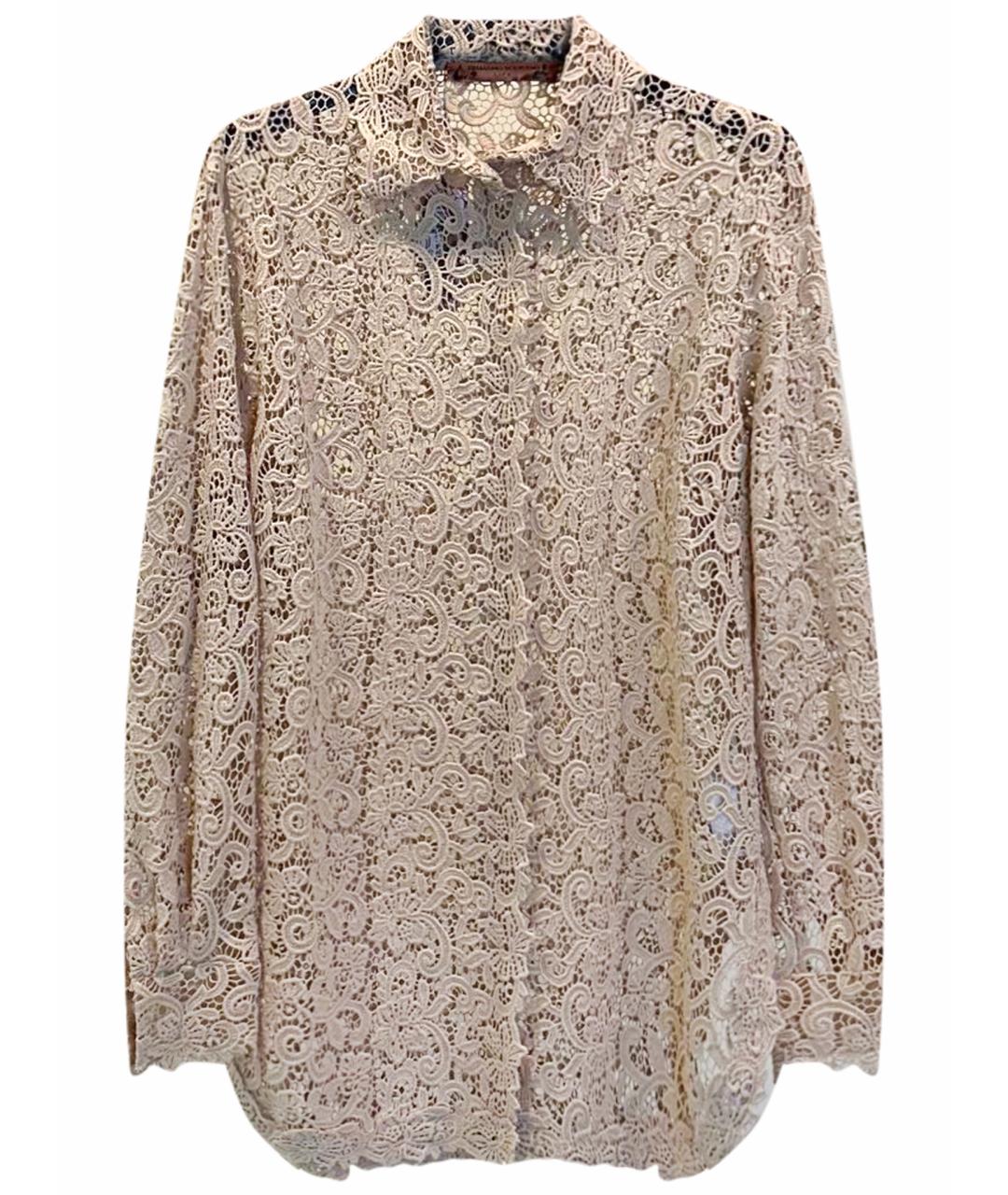 ERMANNO SCERVINO Бежевая хлопковая рубашка, фото 1