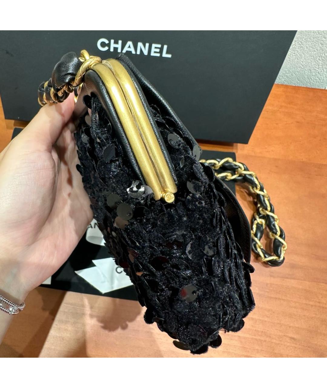 CHANEL Черная сумка через плечо, фото 4