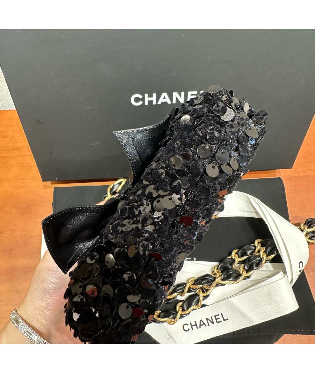 CHANEL Черная сумка через плечо, фото 6