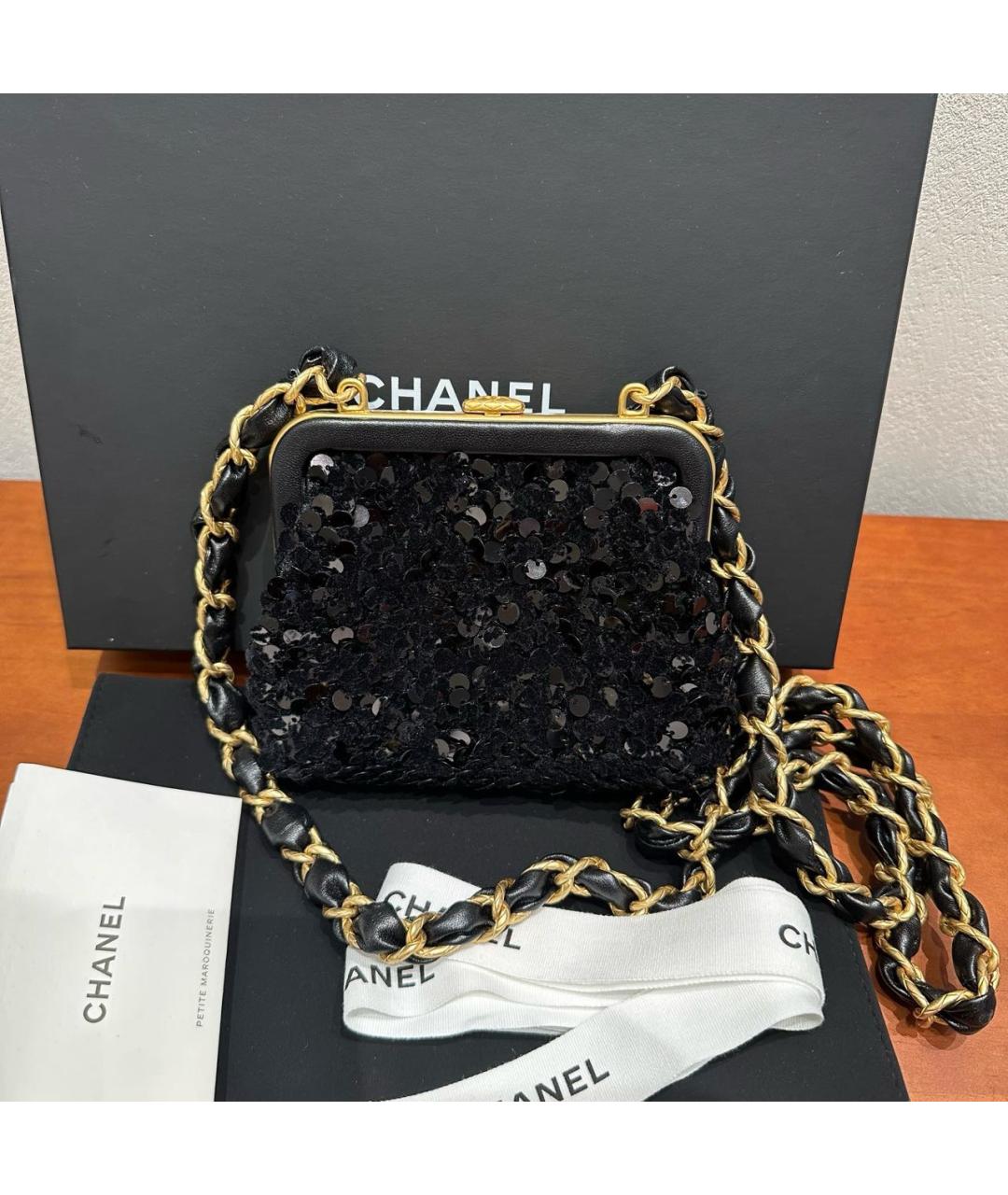 CHANEL Черная сумка через плечо, фото 2