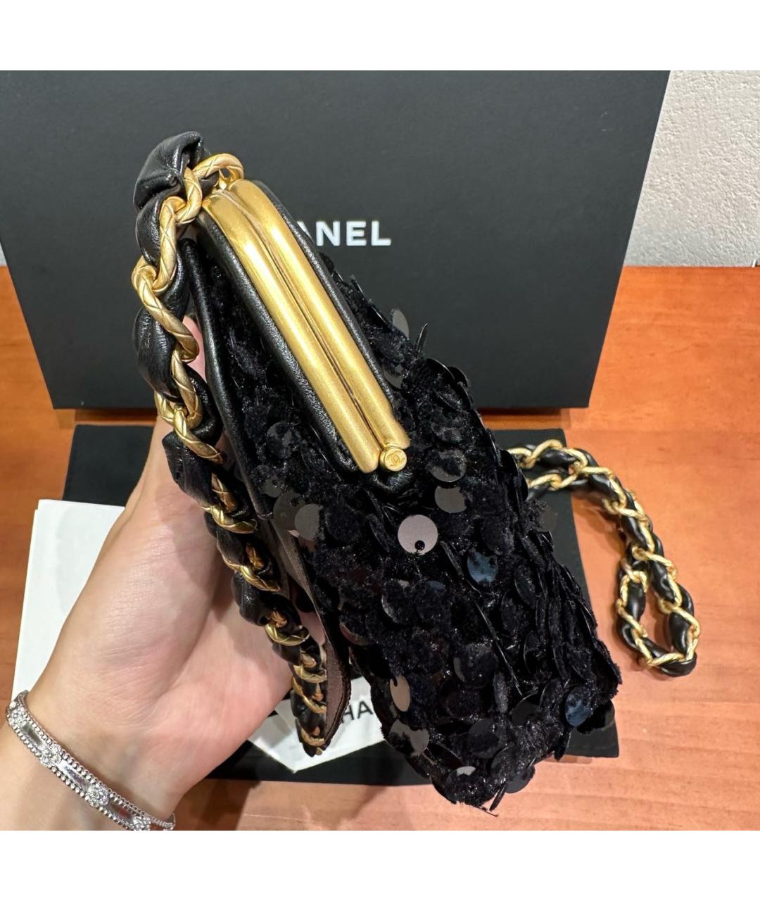CHANEL Черная сумка через плечо, фото 3