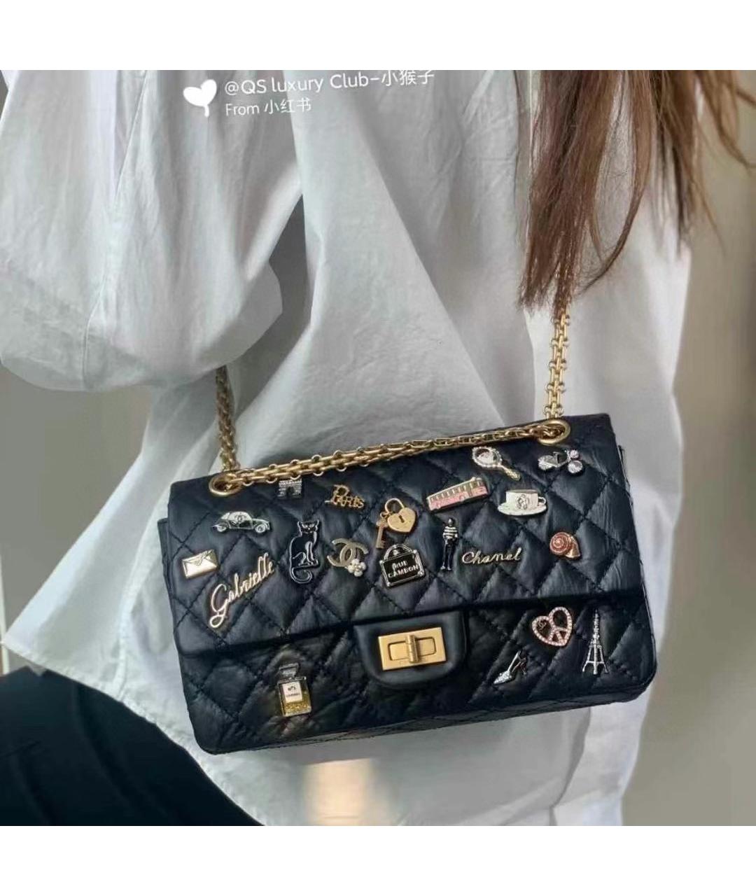CHANEL Черная кожаная сумка через плечо, фото 8