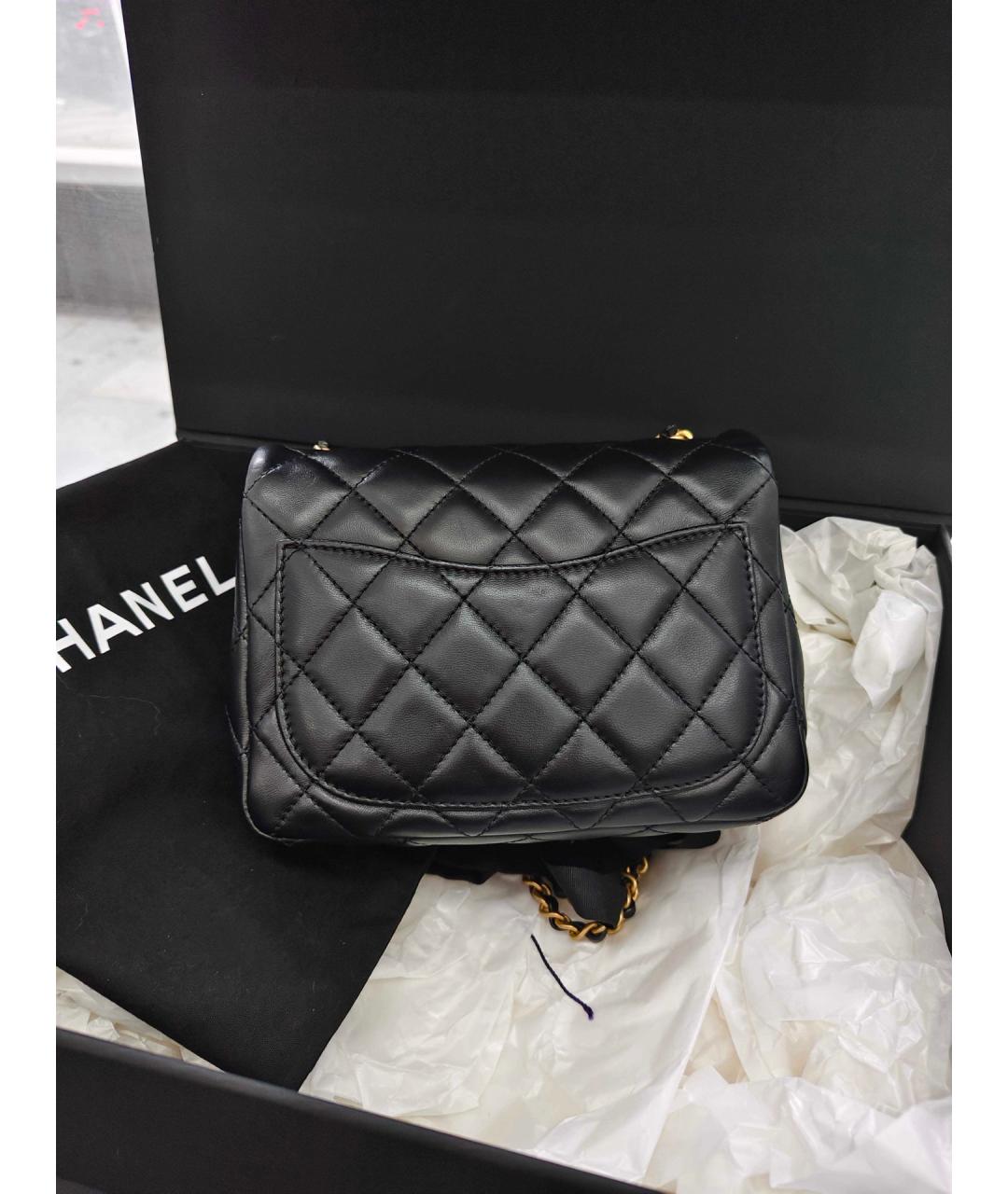 CHANEL Черная кожаная сумка через плечо, фото 3