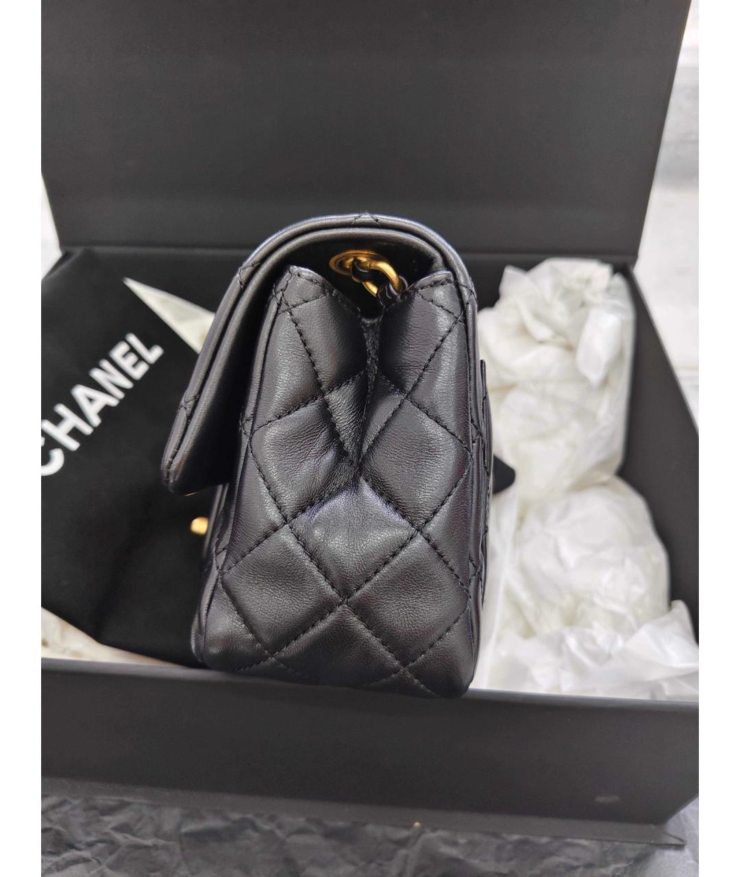 CHANEL Черная кожаная сумка через плечо, фото 4