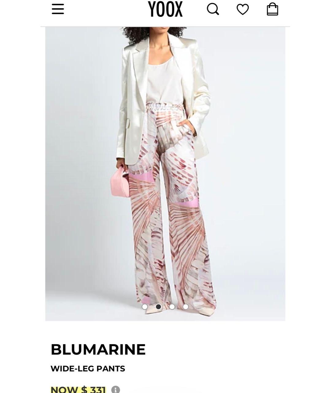 BLUMARINE Мульти шелковые брюки широкие, фото 8