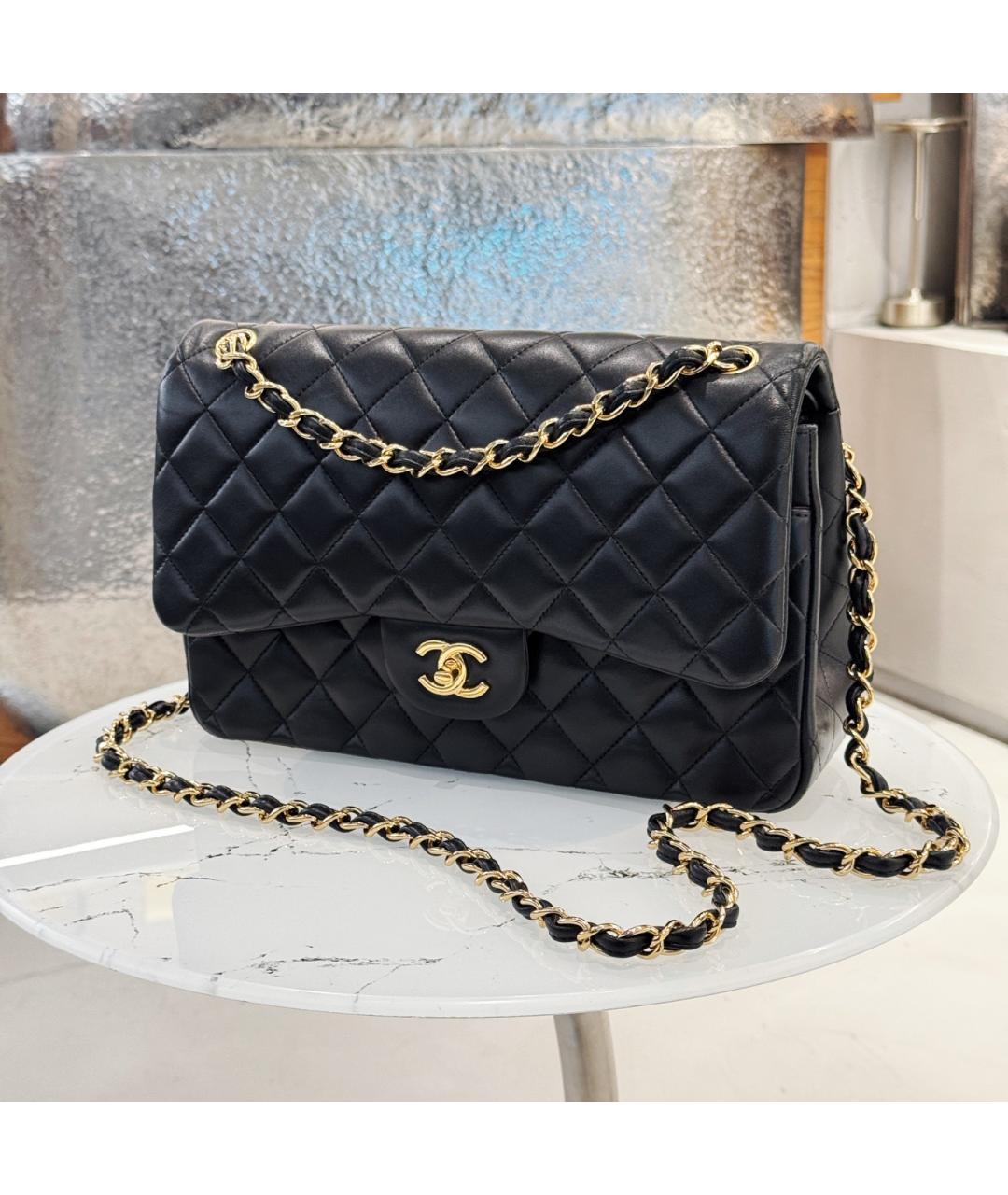CHANEL Черная кожаная сумка через плечо, фото 3