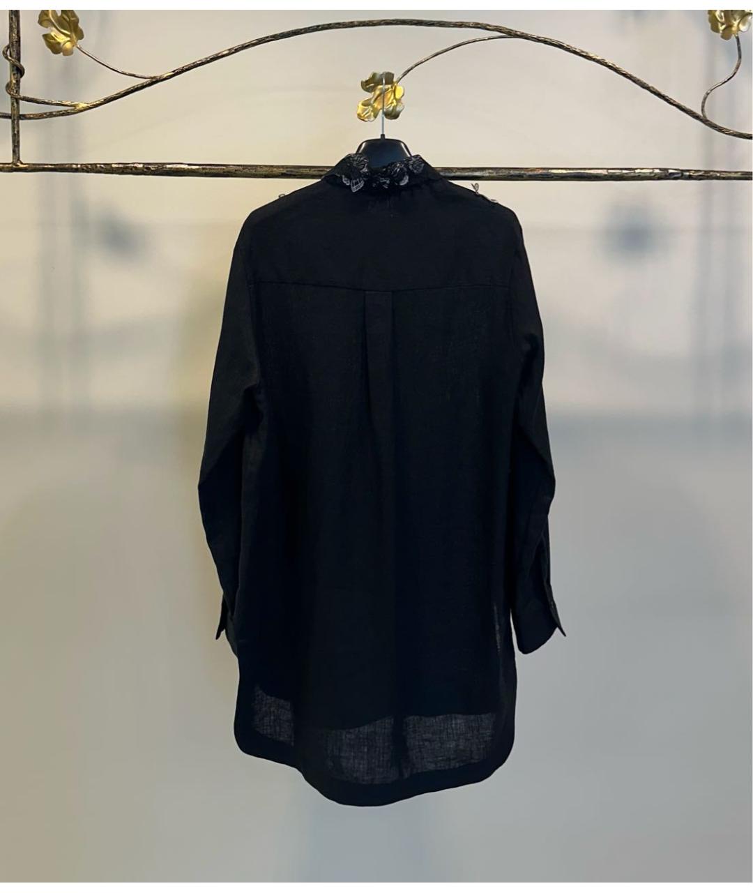 ERMANNO SCERVINO Черная льняная рубашка, фото 2