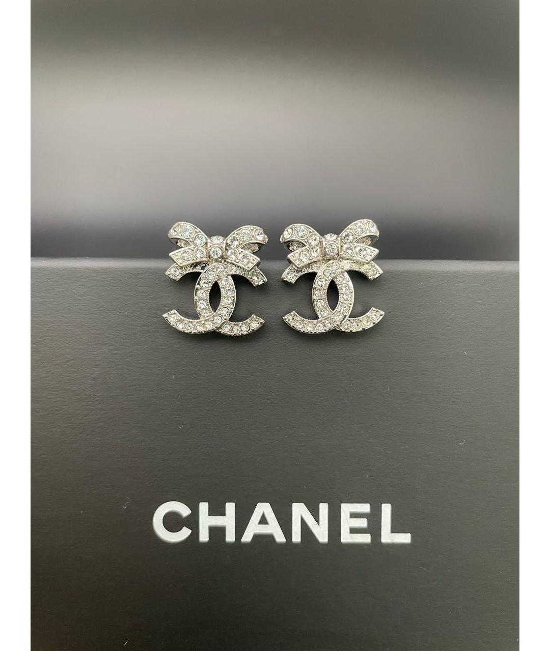 CHANEL Серебряные металлические серьги, фото 8