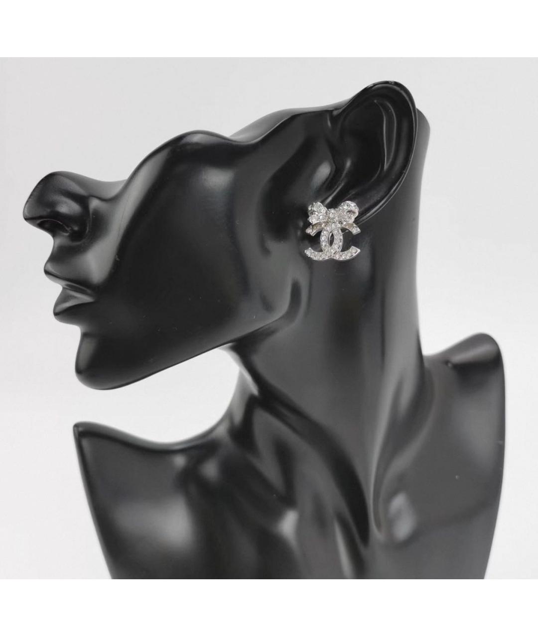 CHANEL Серебряные металлические серьги, фото 5