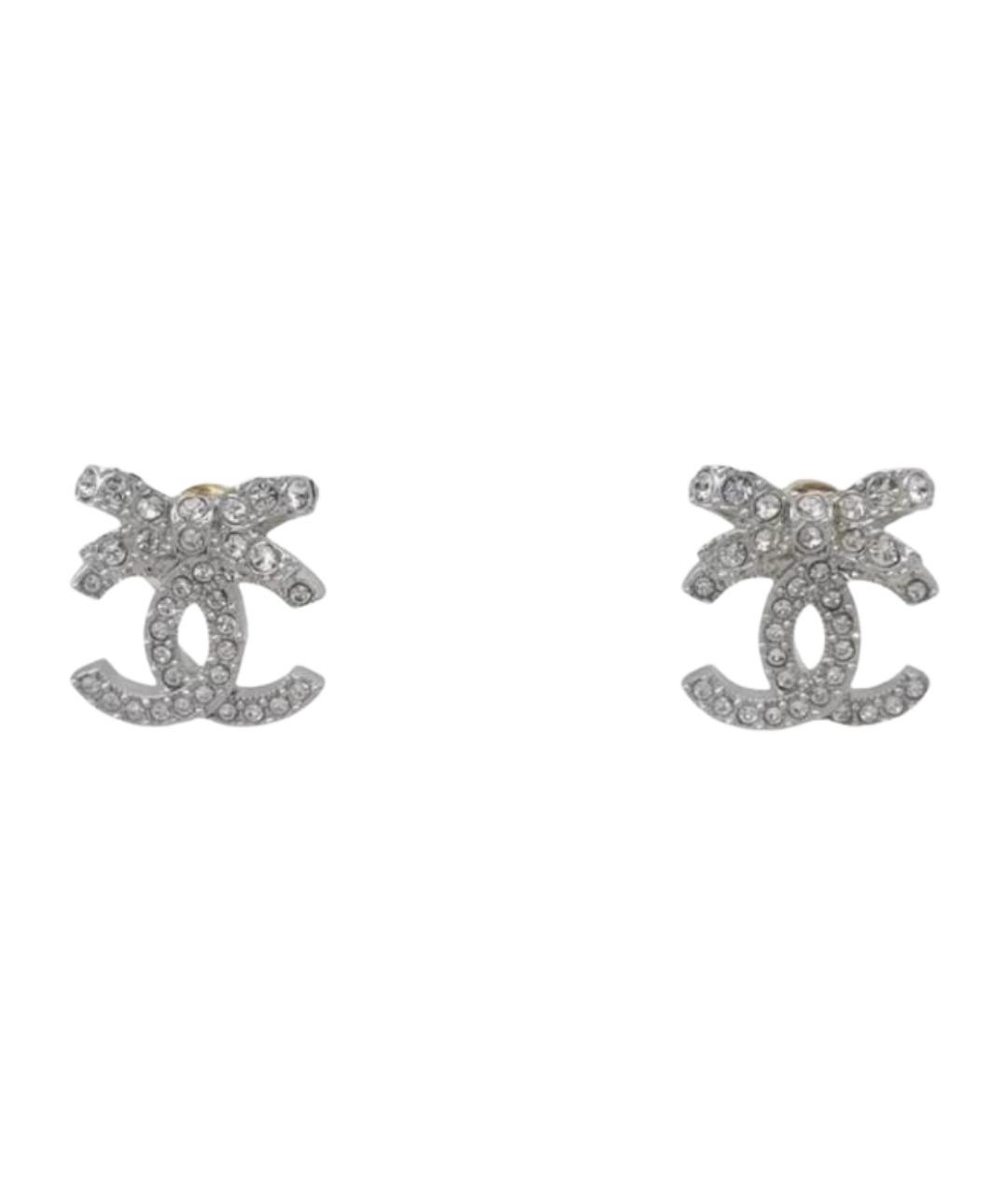 CHANEL Серебряные металлические серьги, фото 1