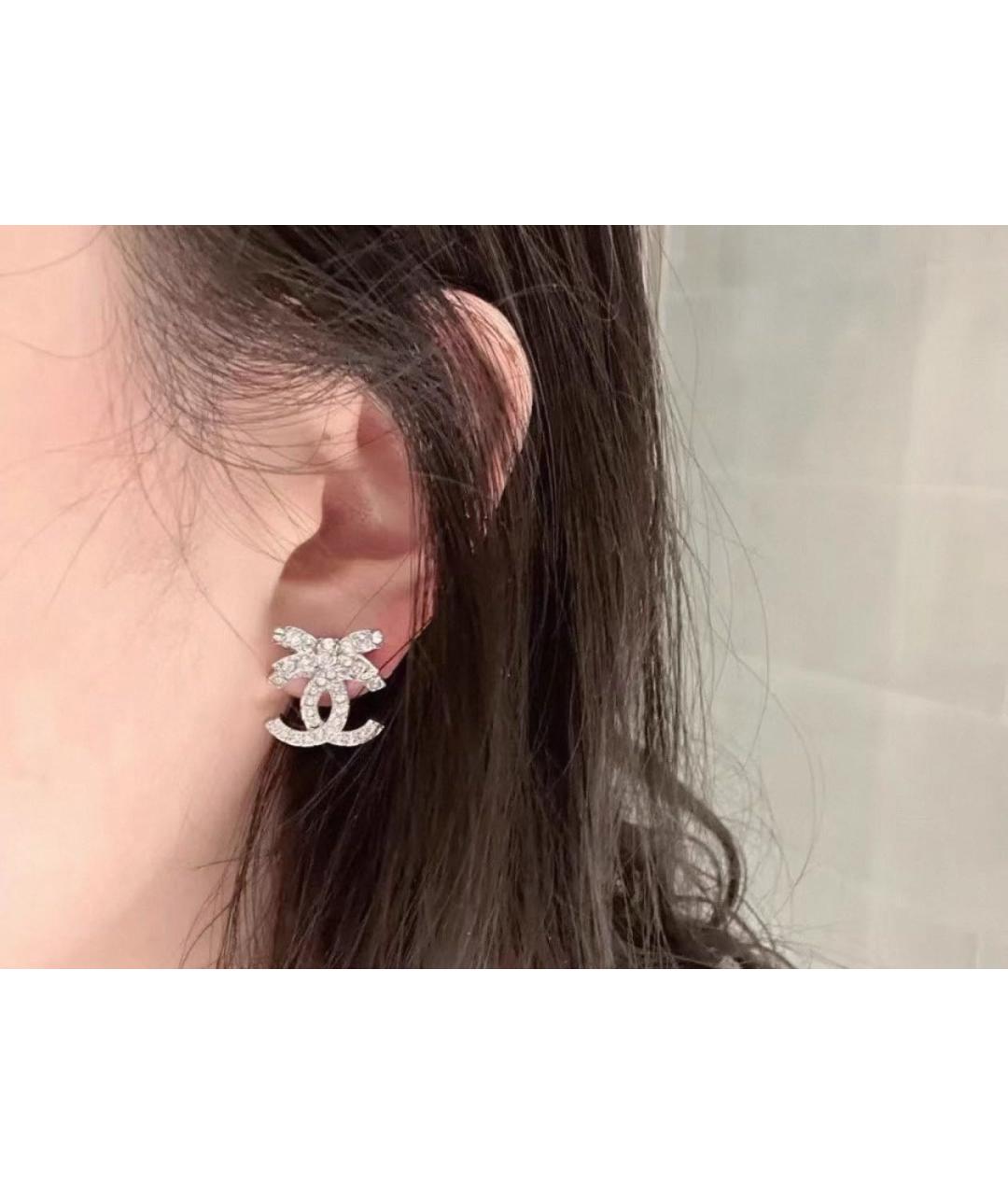CHANEL Серебряные металлические серьги, фото 7