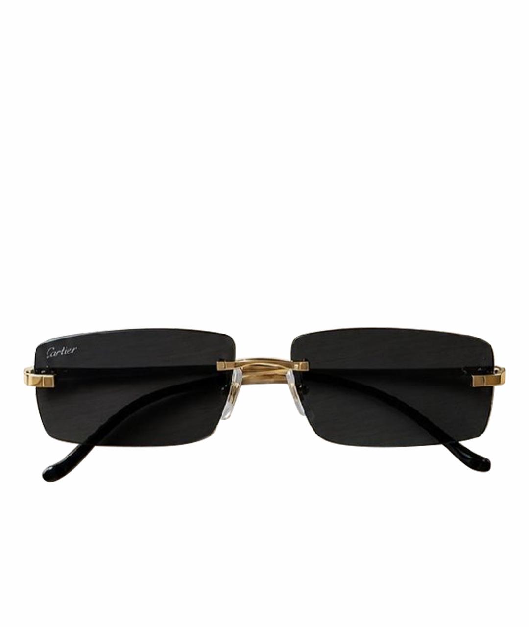 CARTIER Золотые металлические солнцезащитные очки, фото 1