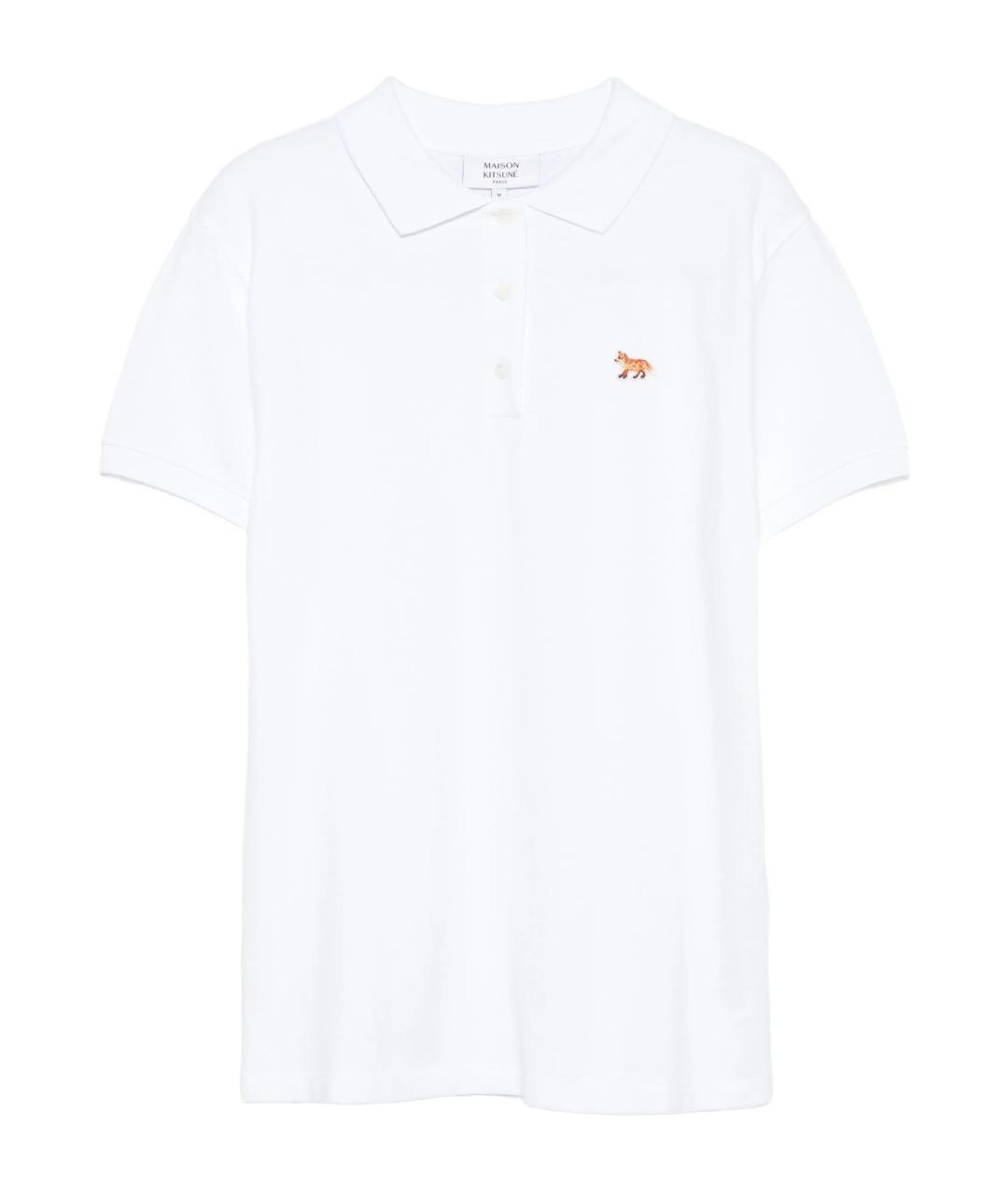 MAISON KITSUNE Белая хлопковая футболка, фото 1