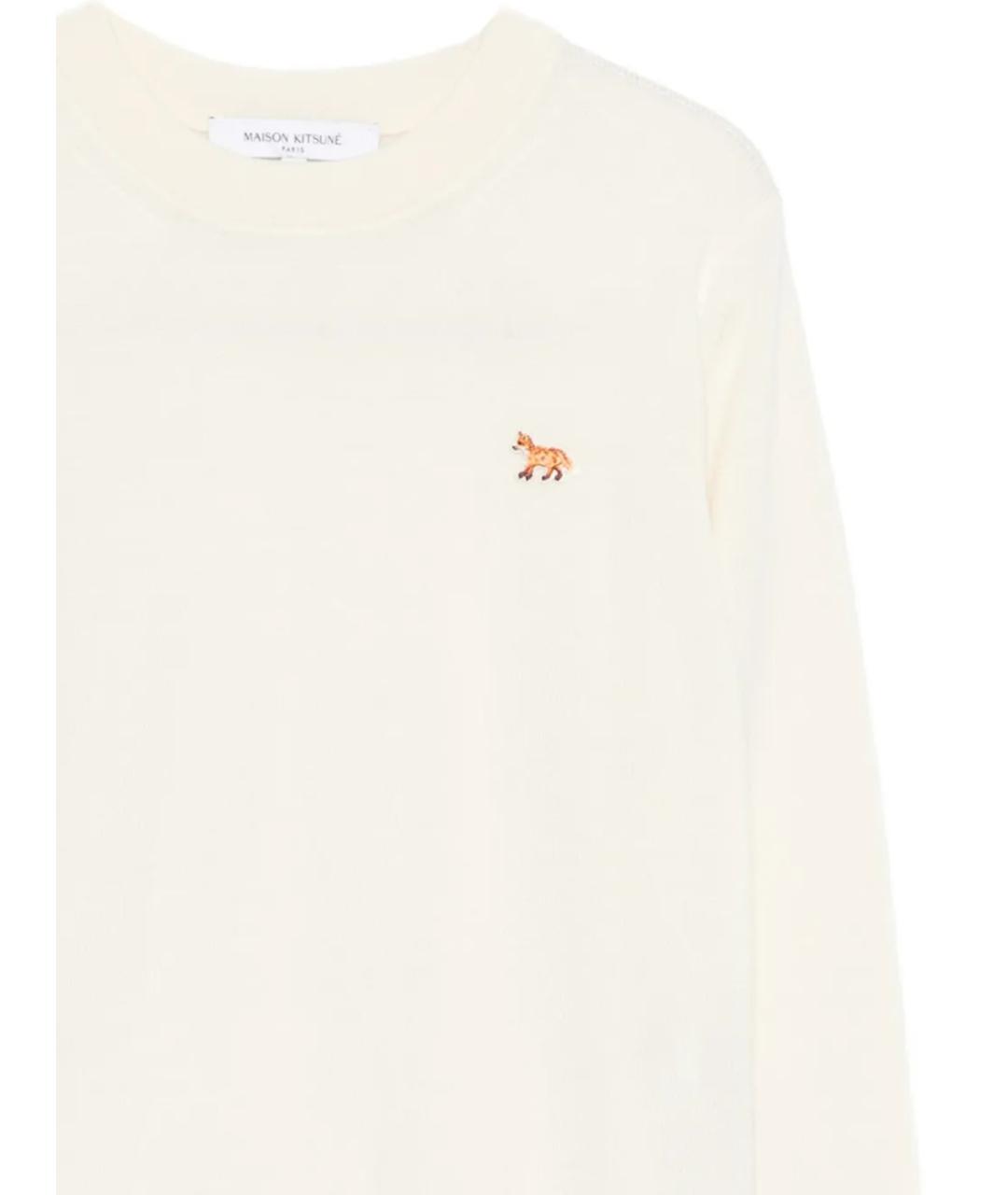 MAISON KITSUNE Бежевый шерстяной джемпер / свитер, фото 2