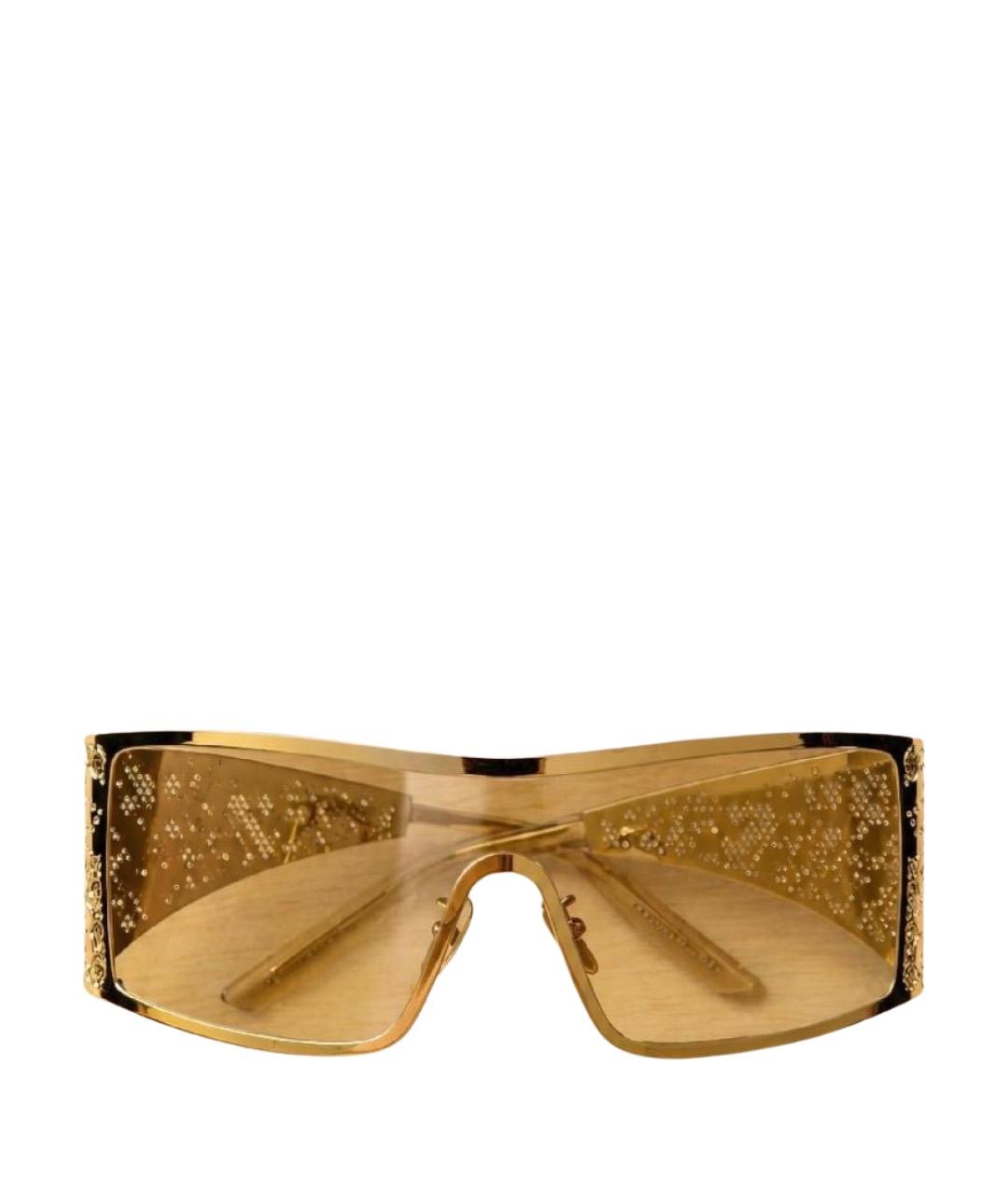 DOLCE&GABBANA Золотые металлические солнцезащитные очки, фото 1