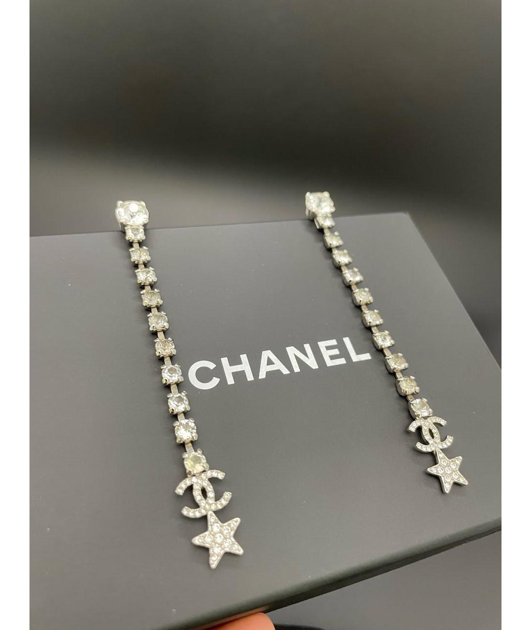 CHANEL Серебряные металлические серьги, фото 3