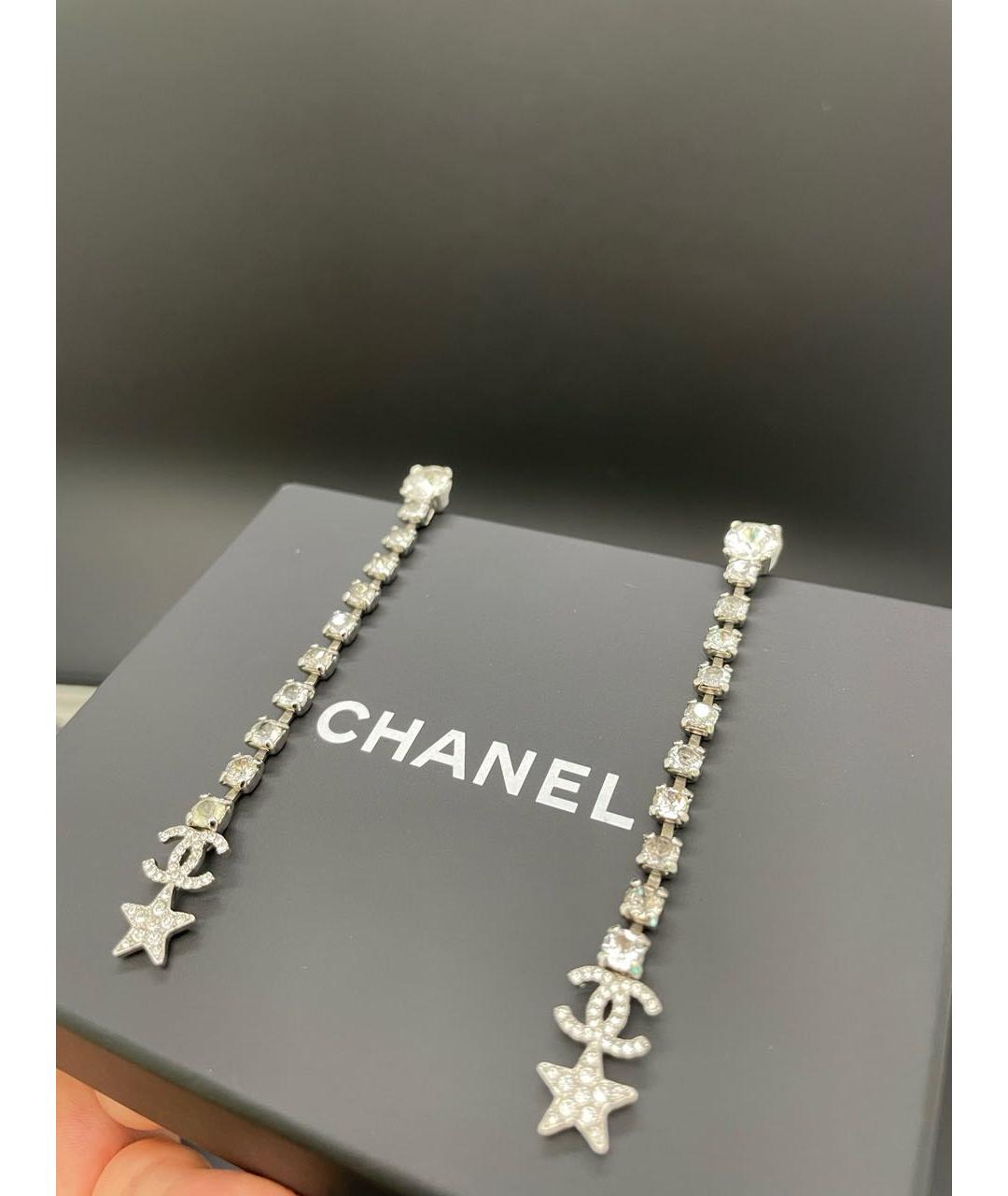 CHANEL Серебряные металлические серьги, фото 4