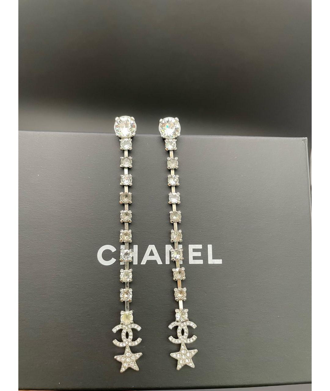 CHANEL Серебряные металлические серьги, фото 5