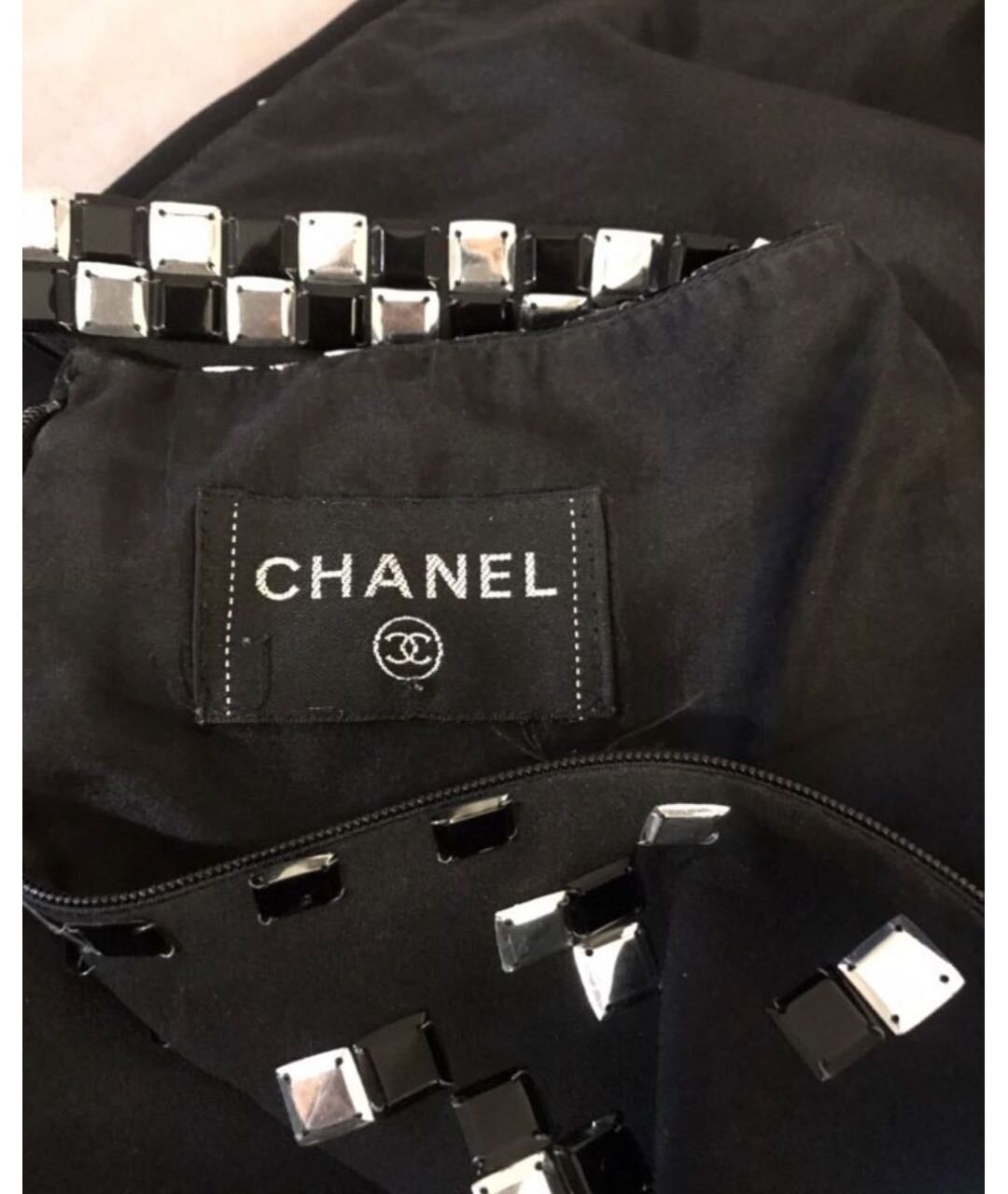 CHANEL Черное шелковое платье, фото 4