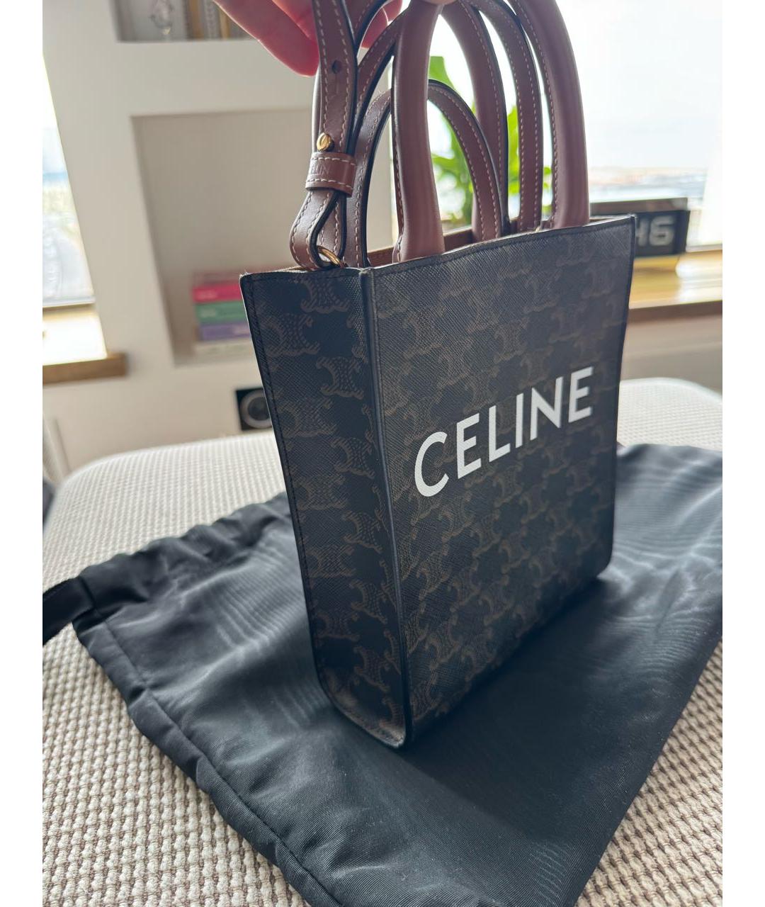CELINE Коричневая сумка через плечо, фото 2