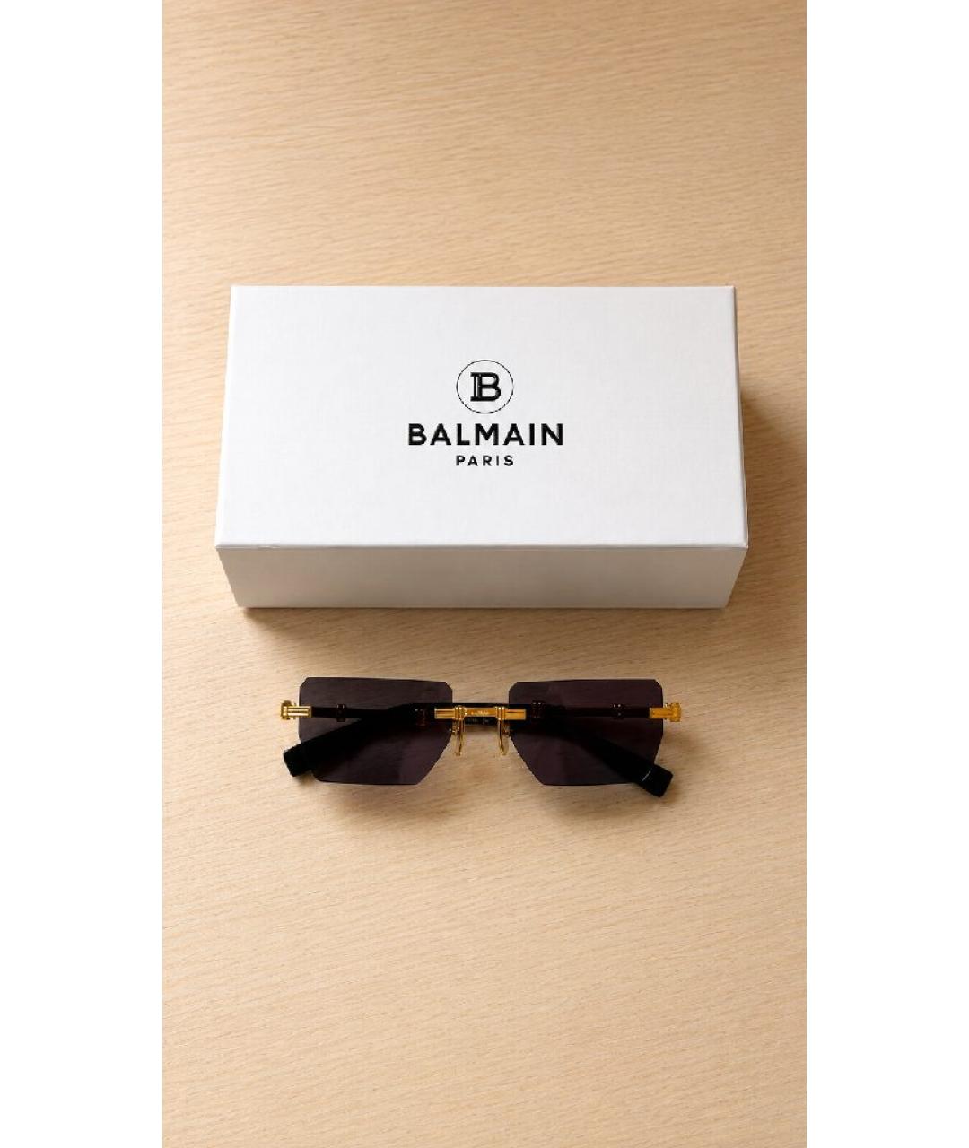 BALMAIN Черные пластиковые солнцезащитные очки, фото 2