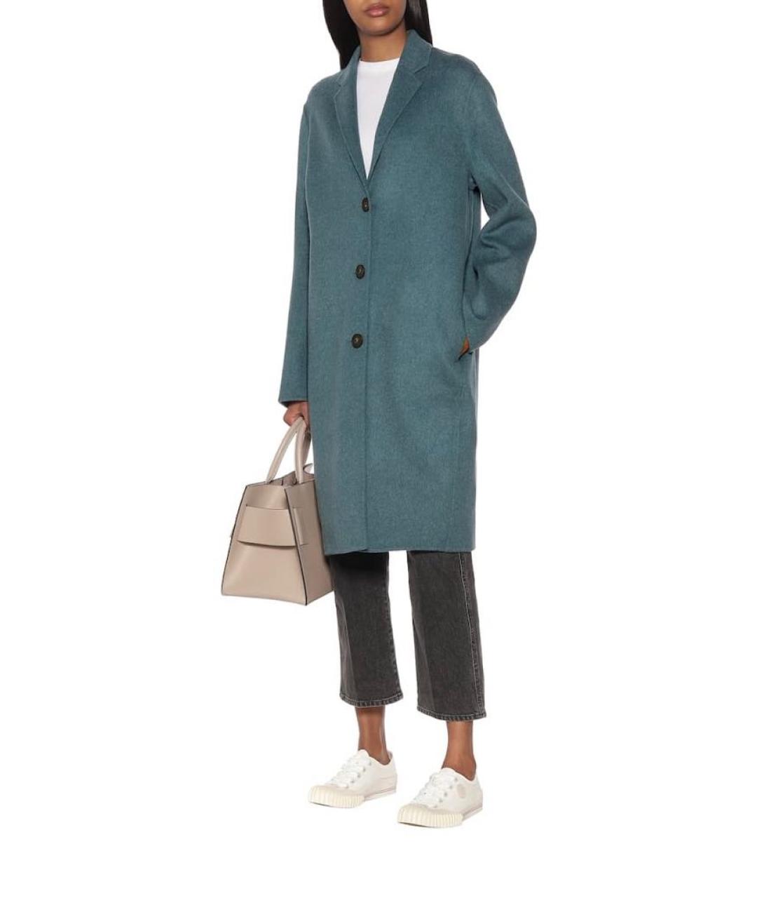 ACNE STUDIOS Зеленое шерстяное пальто, фото 5