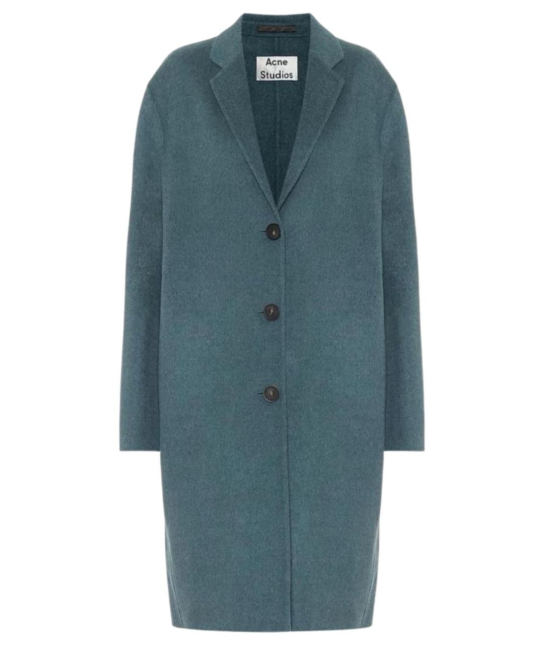 ACNE STUDIOS Зеленое шерстяное пальто, фото 1
