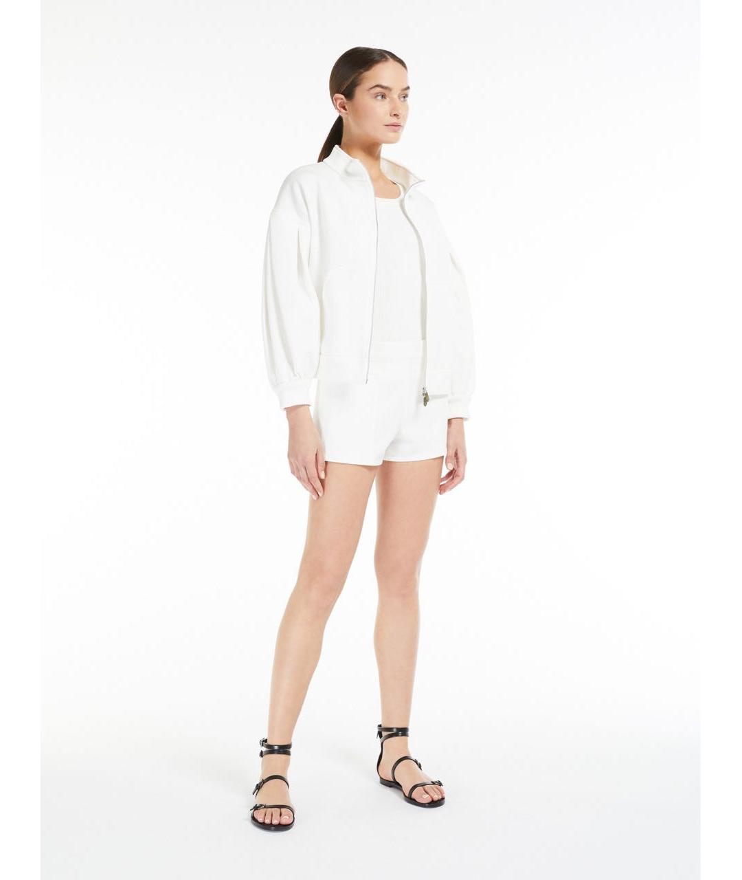 MAX MARA Белая хлопковая куртка, фото 8