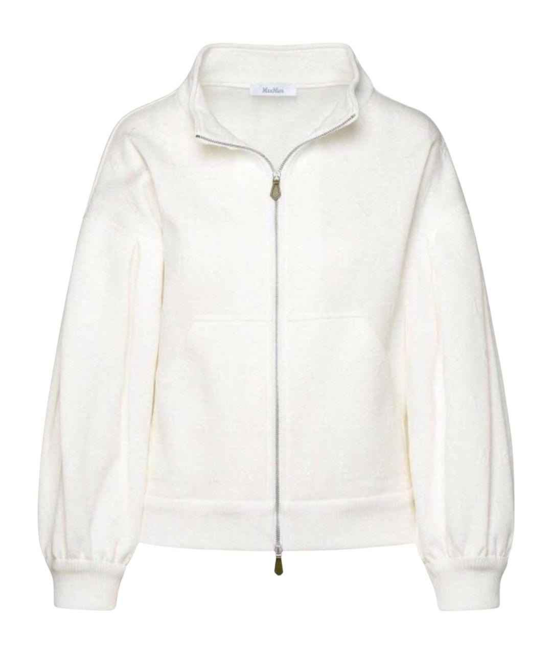 MAX MARA Белая хлопковая куртка, фото 1