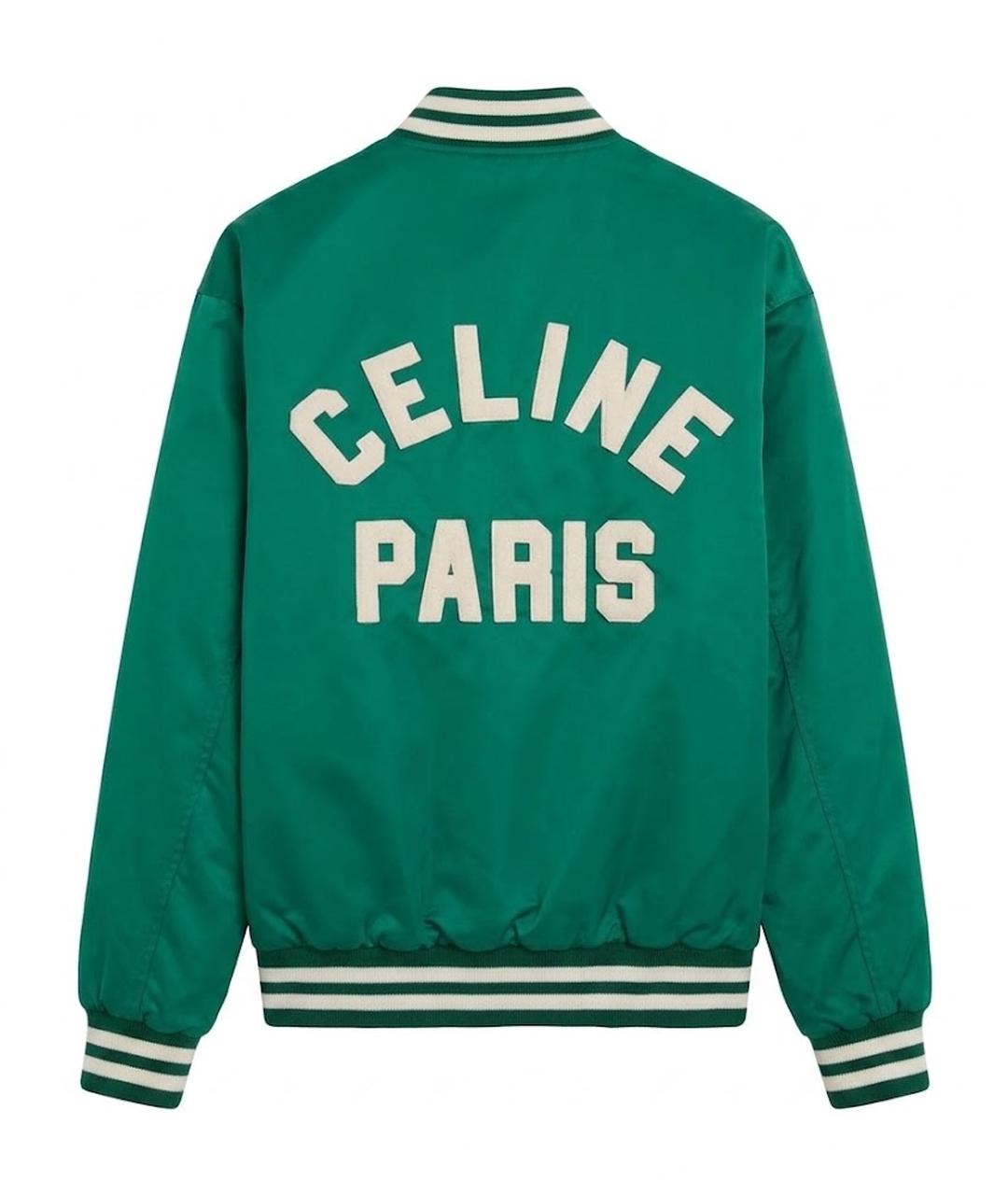 CELINE Зеленая полиамидовая куртка, фото 12
