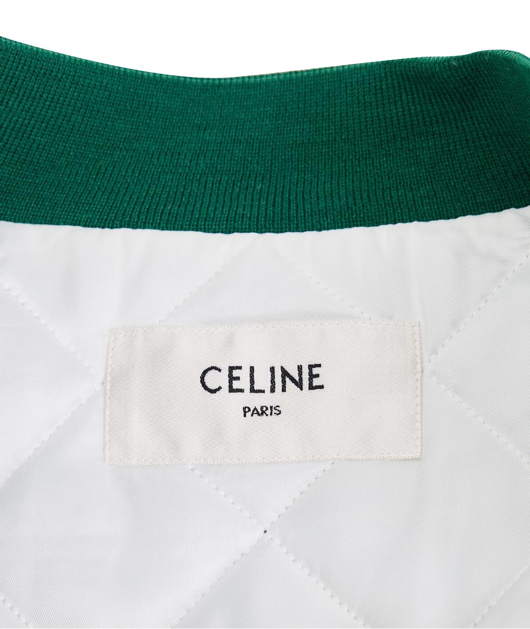 CELINE Зеленая полиамидовая куртка, фото 10