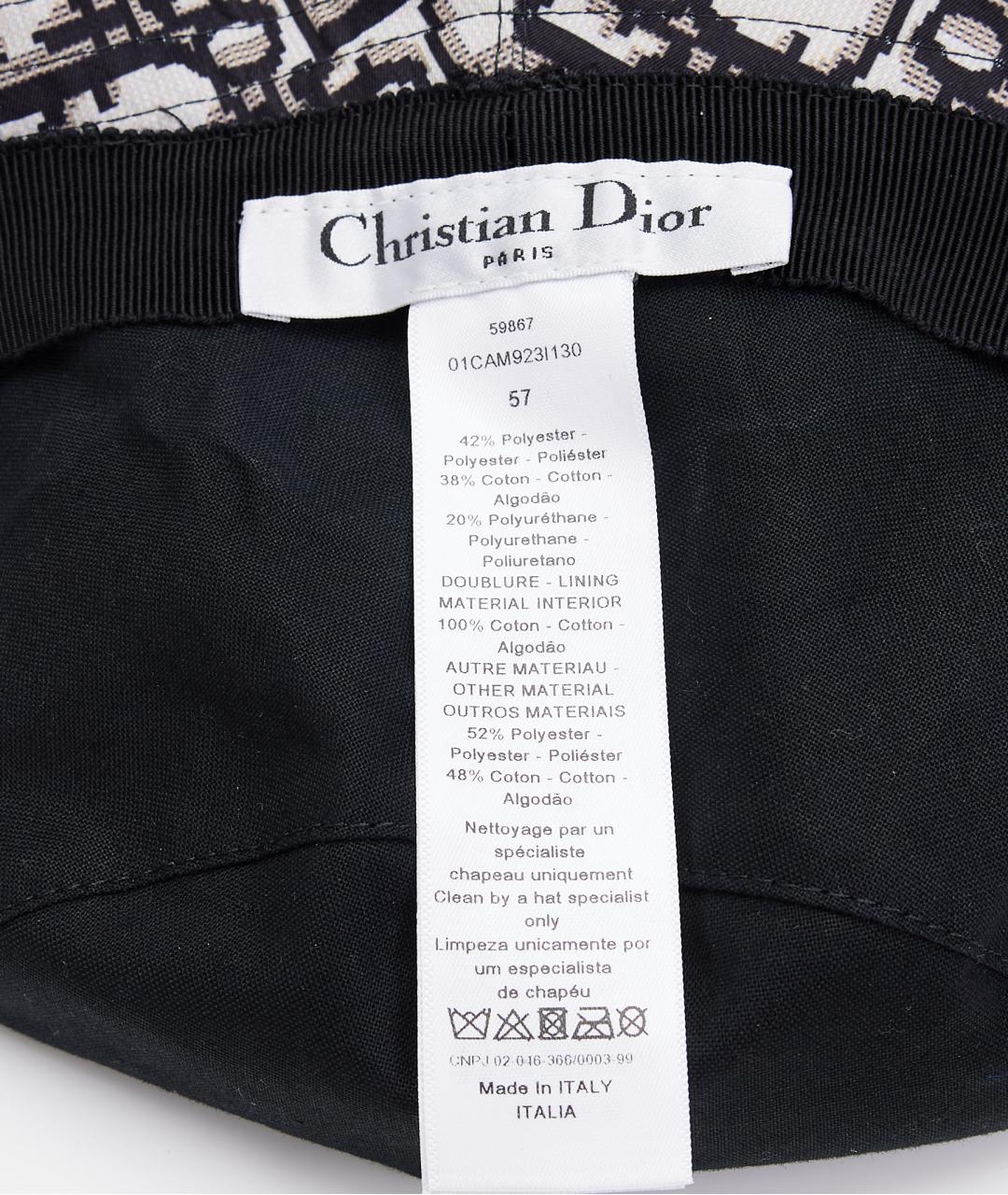 CHRISTIAN DIOR Черная синтетическая панама, фото 3