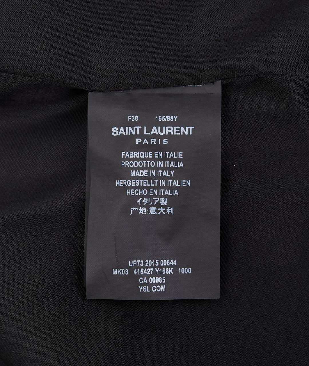 SAINT LAURENT Черное шерстяное пальто, фото 8