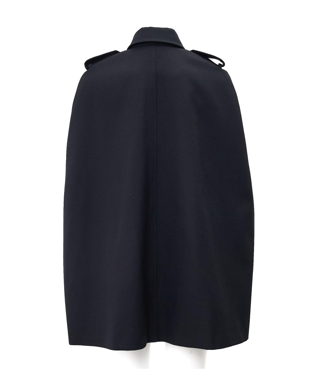 SAINT LAURENT Черное шерстяное пальто, фото 2