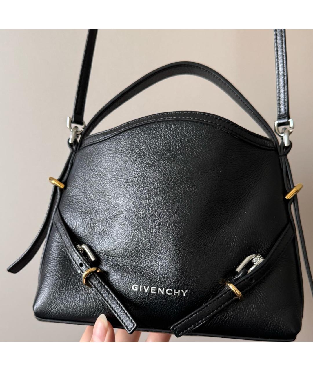 GIVENCHY Черная кожаная сумка через плечо, фото 2