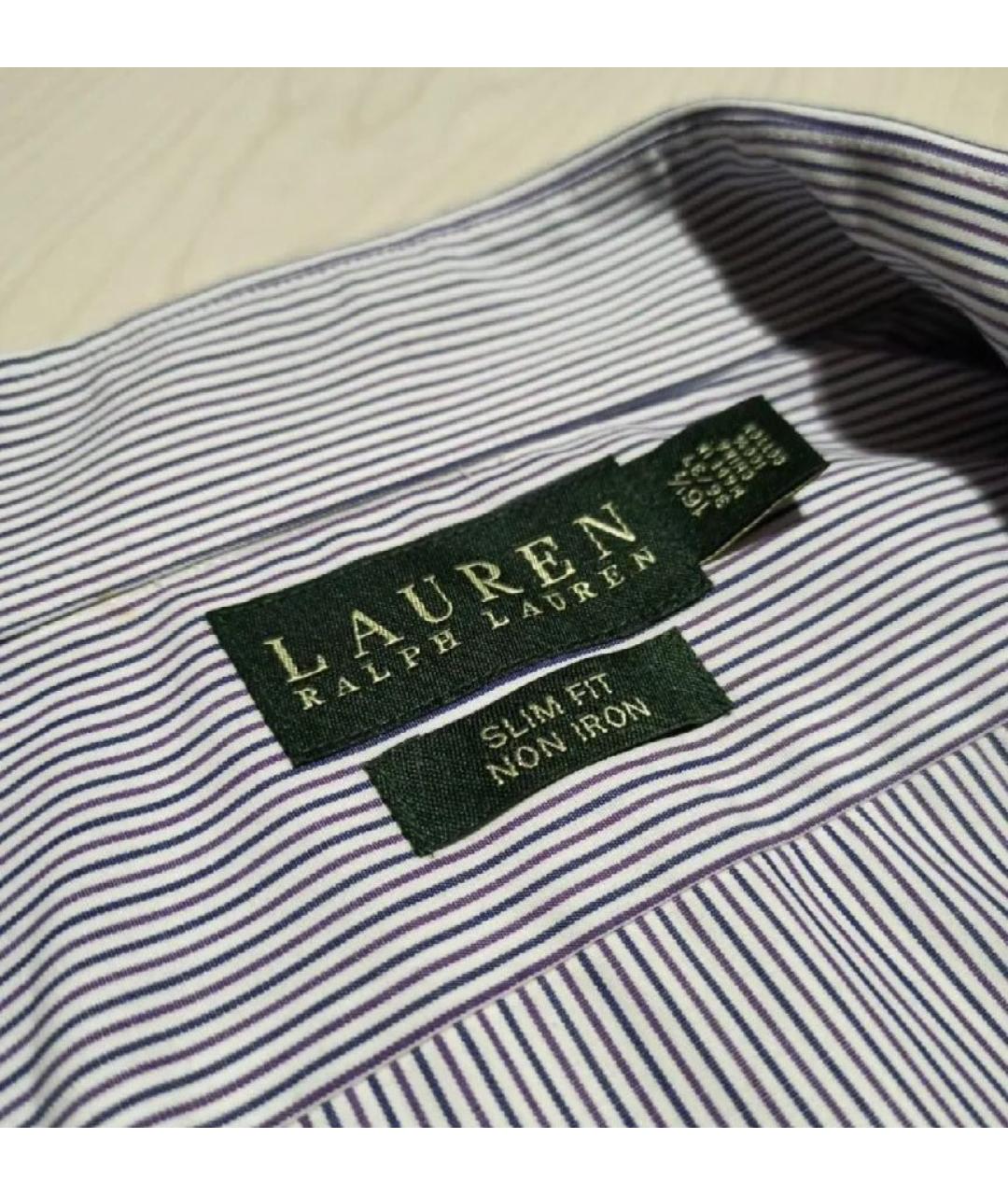 RALPH LAUREN Фиолетовая хлопковая классическая рубашка, фото 4