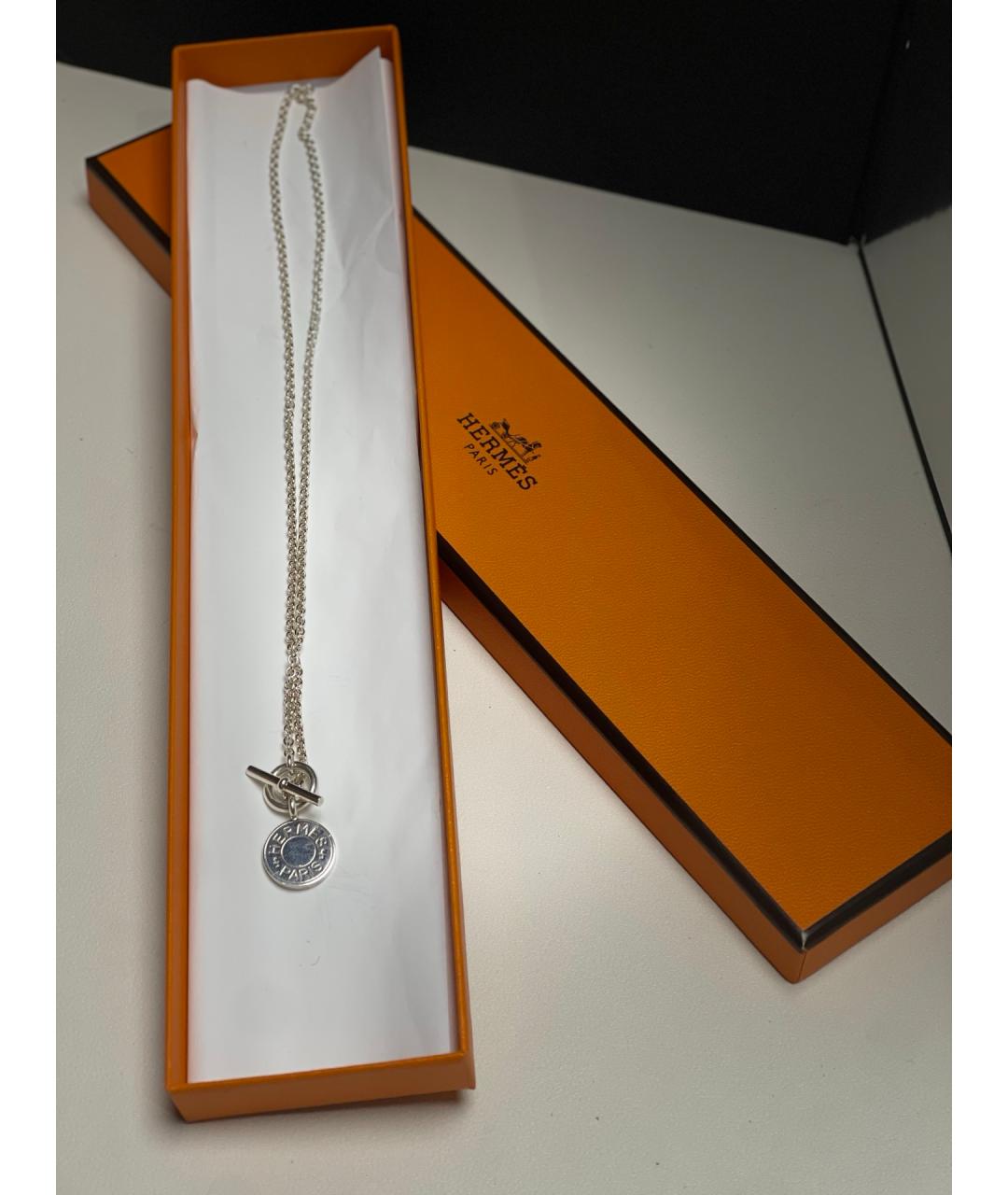 HERMES Серебряное серебряное колье, фото 4