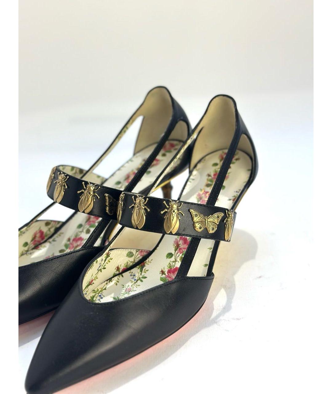 GUCCI Черные кожаные туфли, фото 3