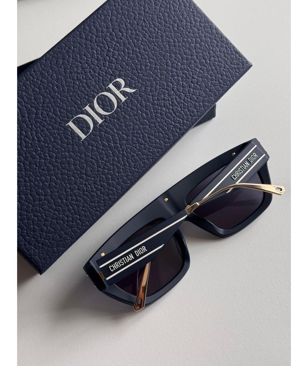 CHRISTIAN DIOR Темно-синие пластиковые солнцезащитные очки, фото 2