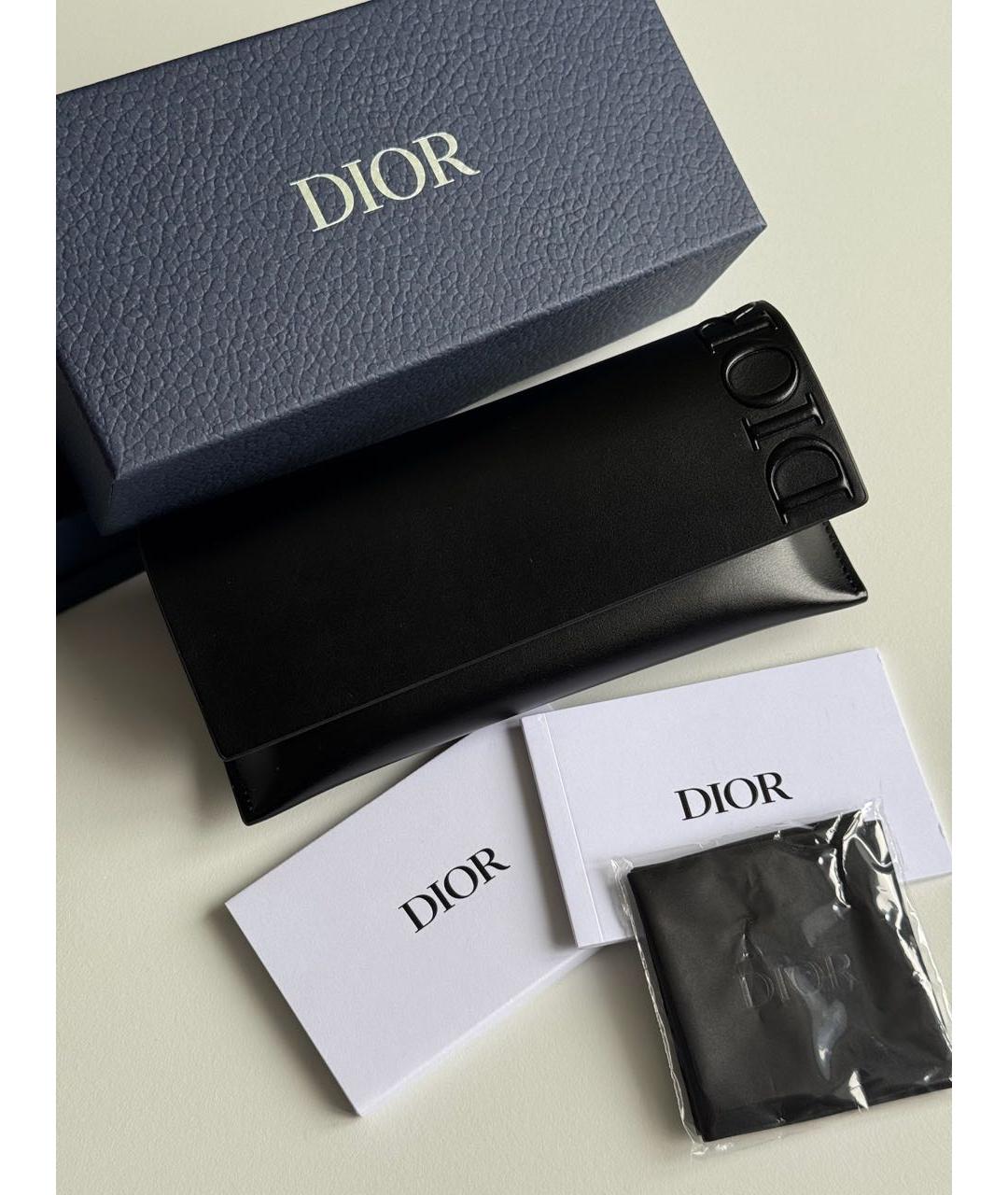 CHRISTIAN DIOR Темно-синие пластиковые солнцезащитные очки, фото 3